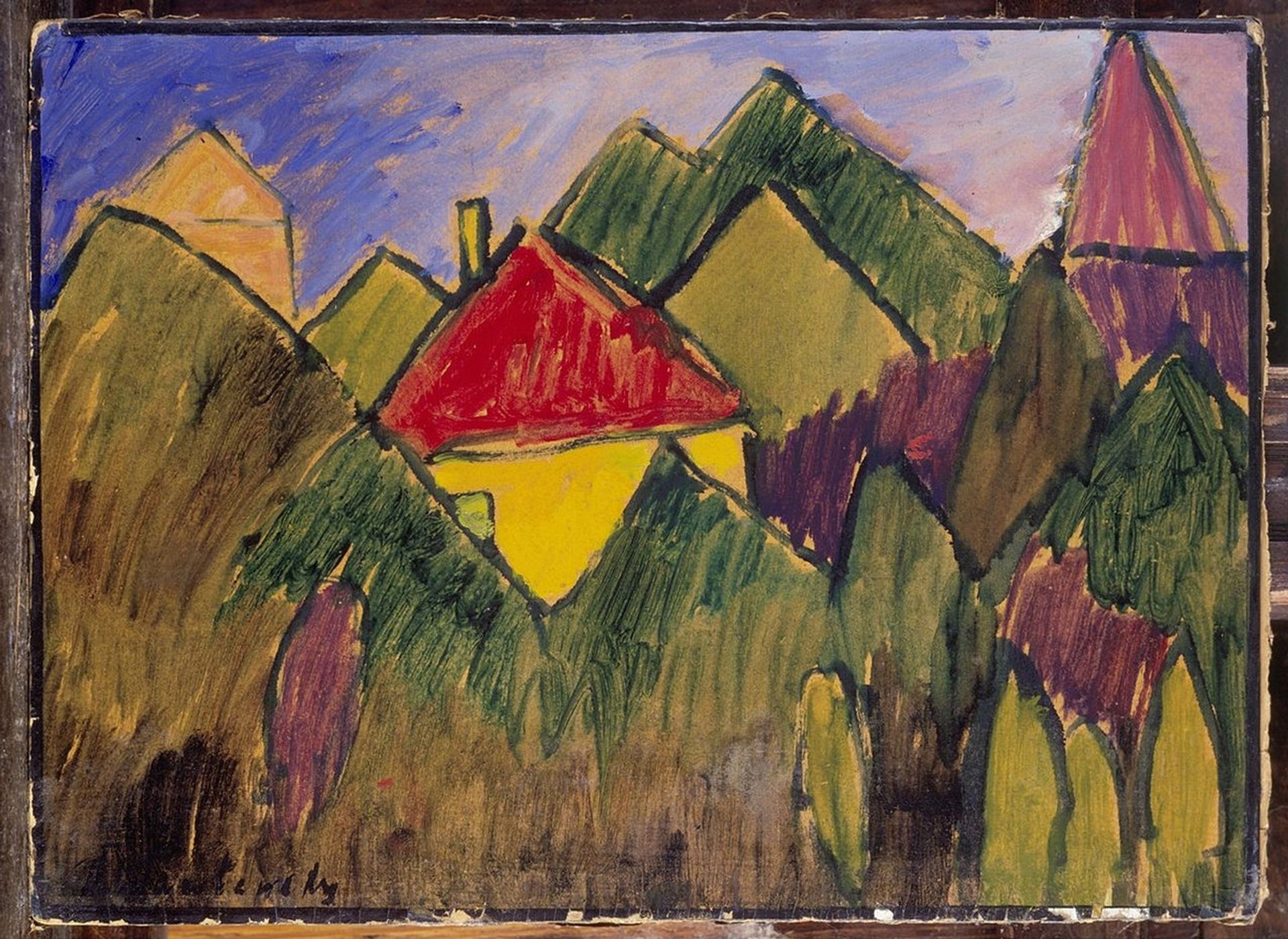 Rote Giebel - Rote Dächer by Alexej von Jawlensky