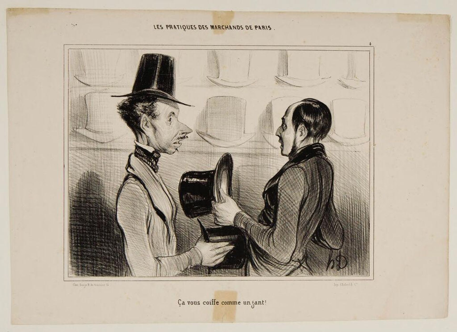 "That fits you like a glove." by Honoré Daumier