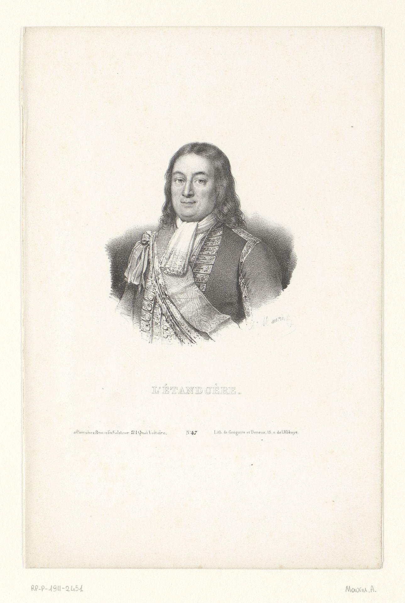 Portret van Henri-François des Herbiers, markies van l'Estenduère by Antoine Maurin