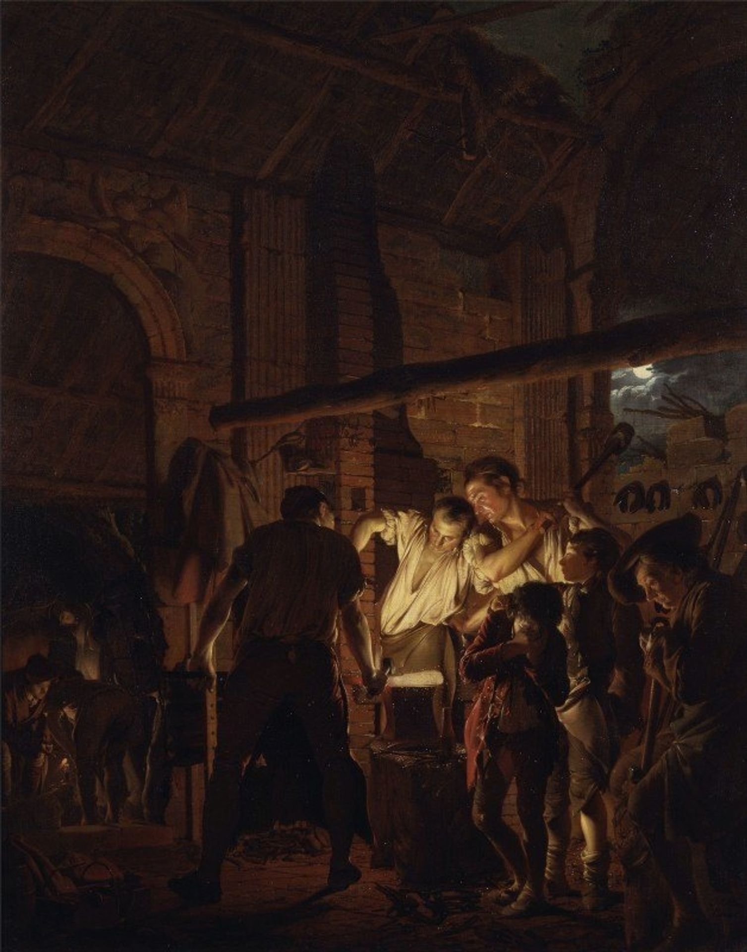 The Blacksmith’s Shop by Joseph Wright of Derby