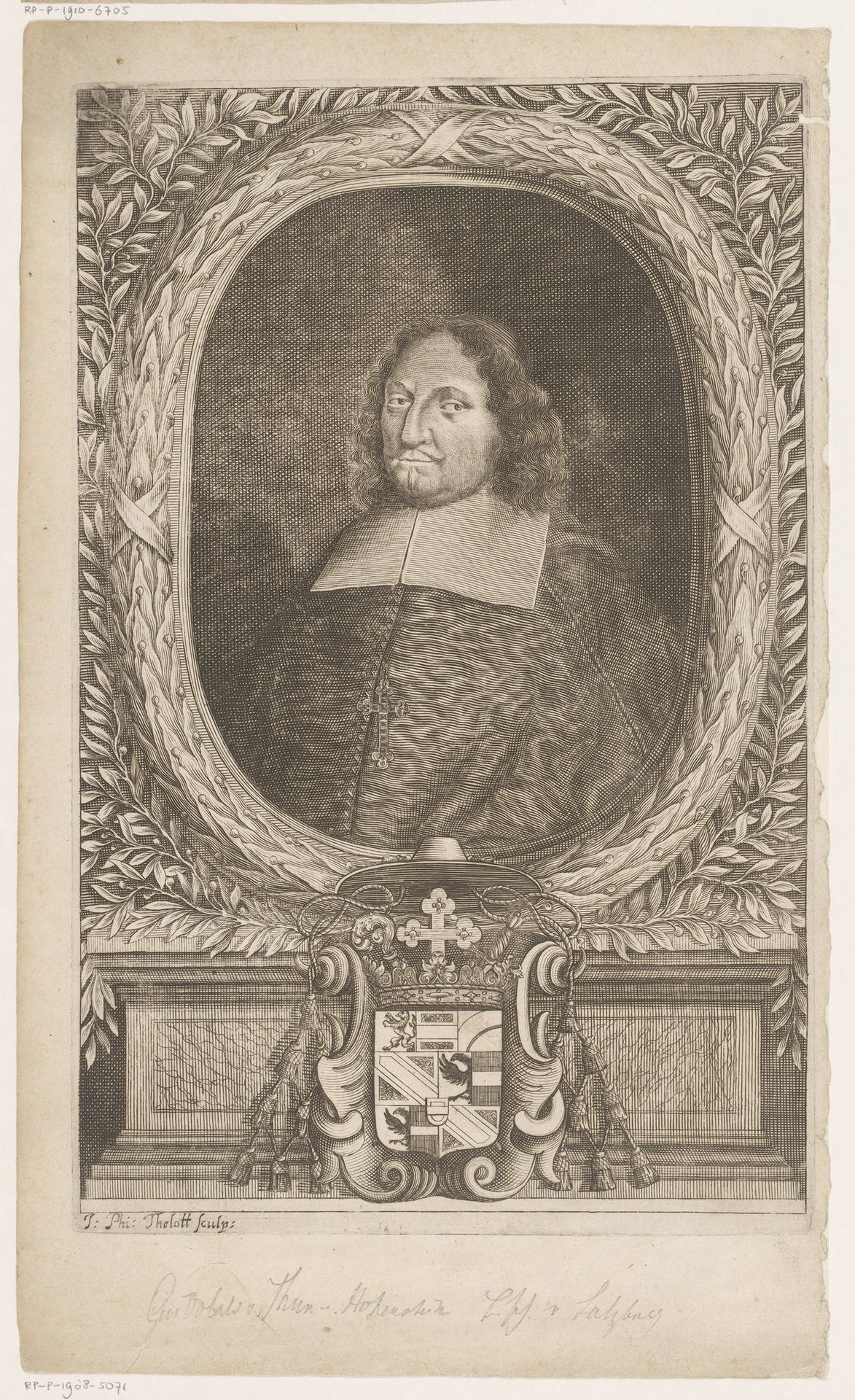 Portret van Guidobald von Thun und Hohenstein by Johann Philipp Thelott