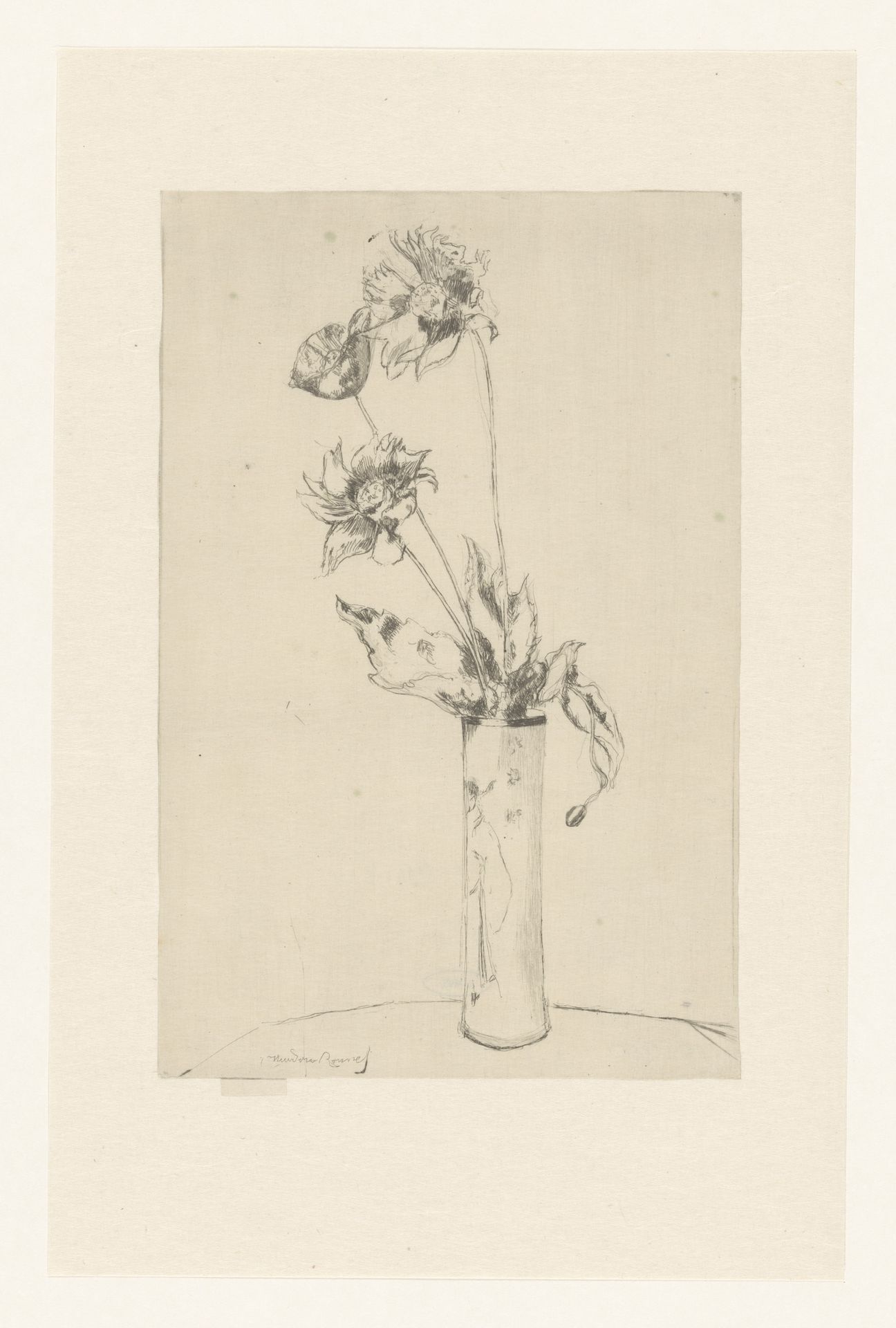 Bloemen in een vaas met Chinese motieven by Theodore Roussel