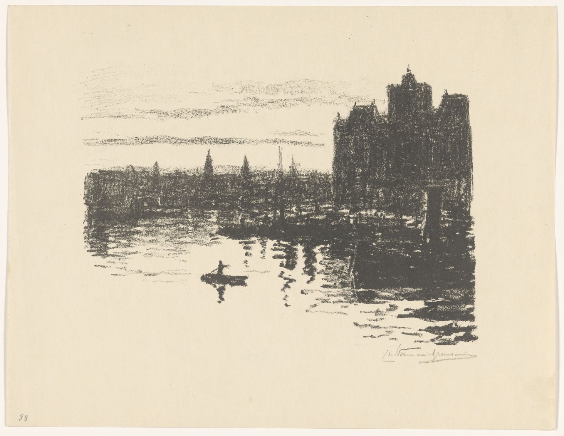 Geldersekade in Amsterdam by Carel Nicolaas Storm van 's-Gravesande