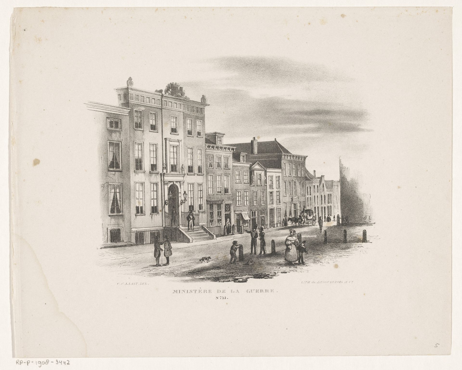 Ministerie van oorlog in Den Haag by Carel Christiaan Antony Last
