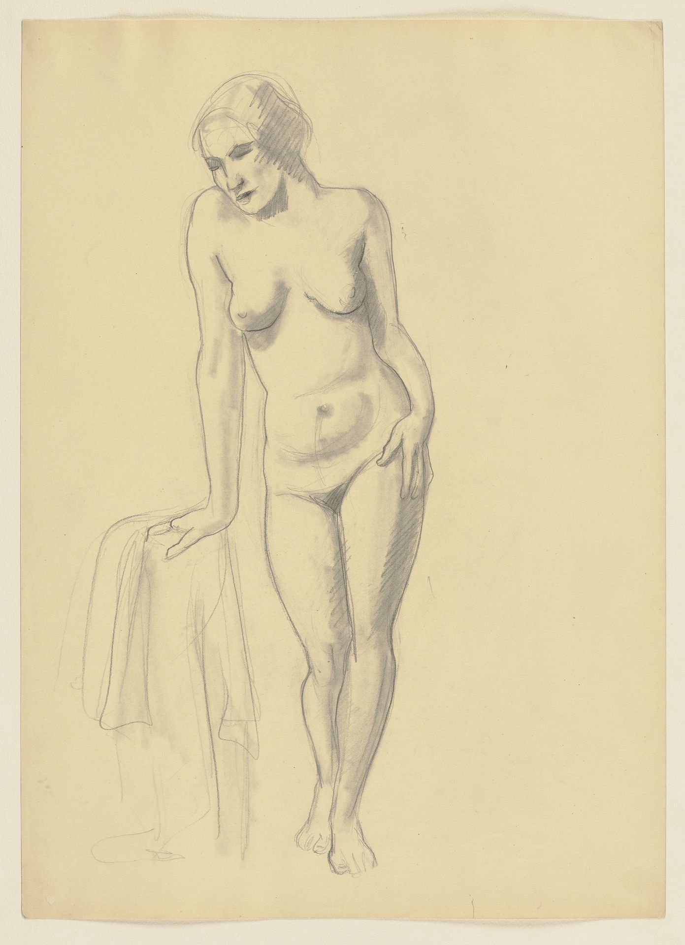 Standing female nude by Hermann Lismann