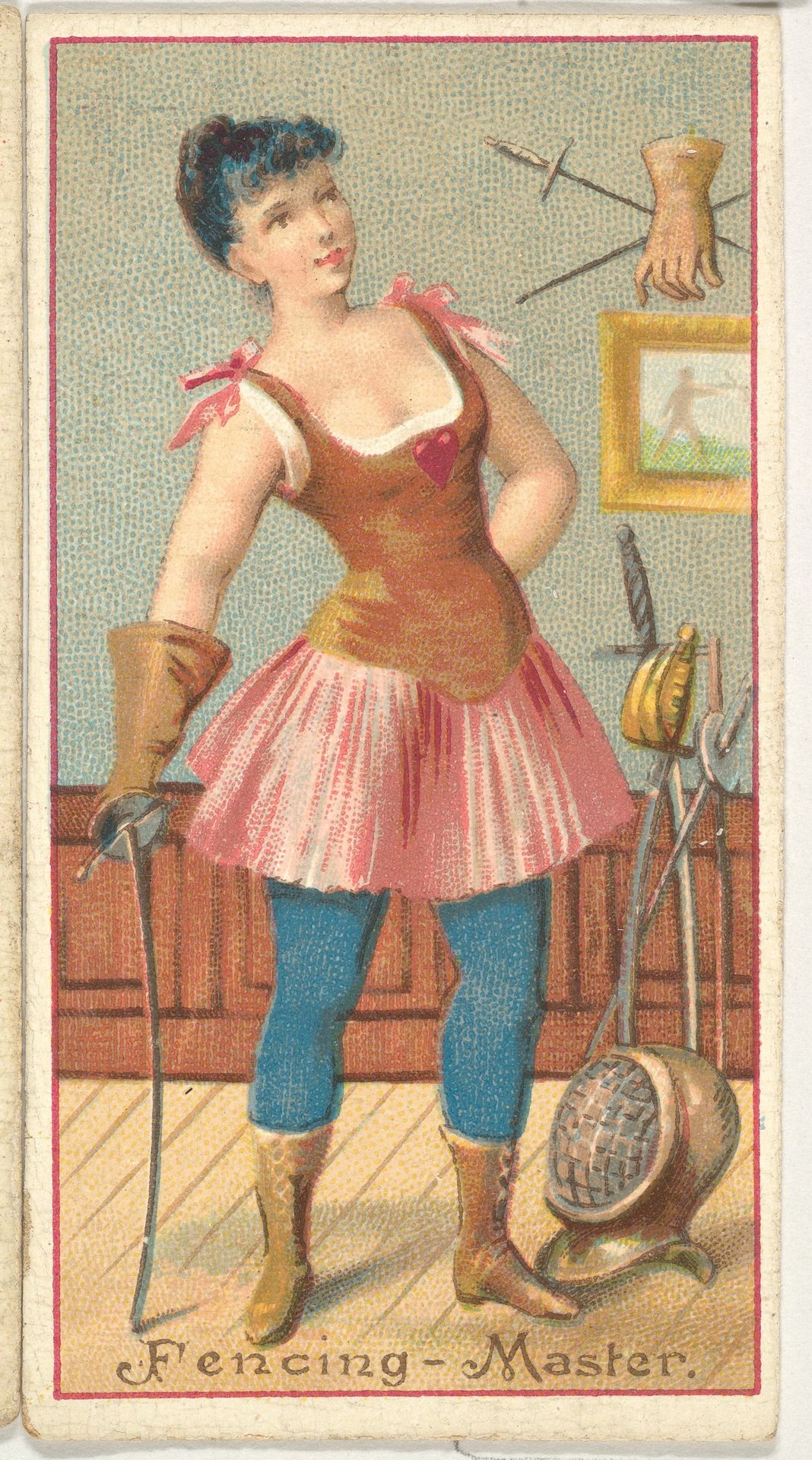 Fencing Master, from the Occupations of Women series (N502) for Frishmuth's Tobacco Company by Frishmuth's Tobacco Company
