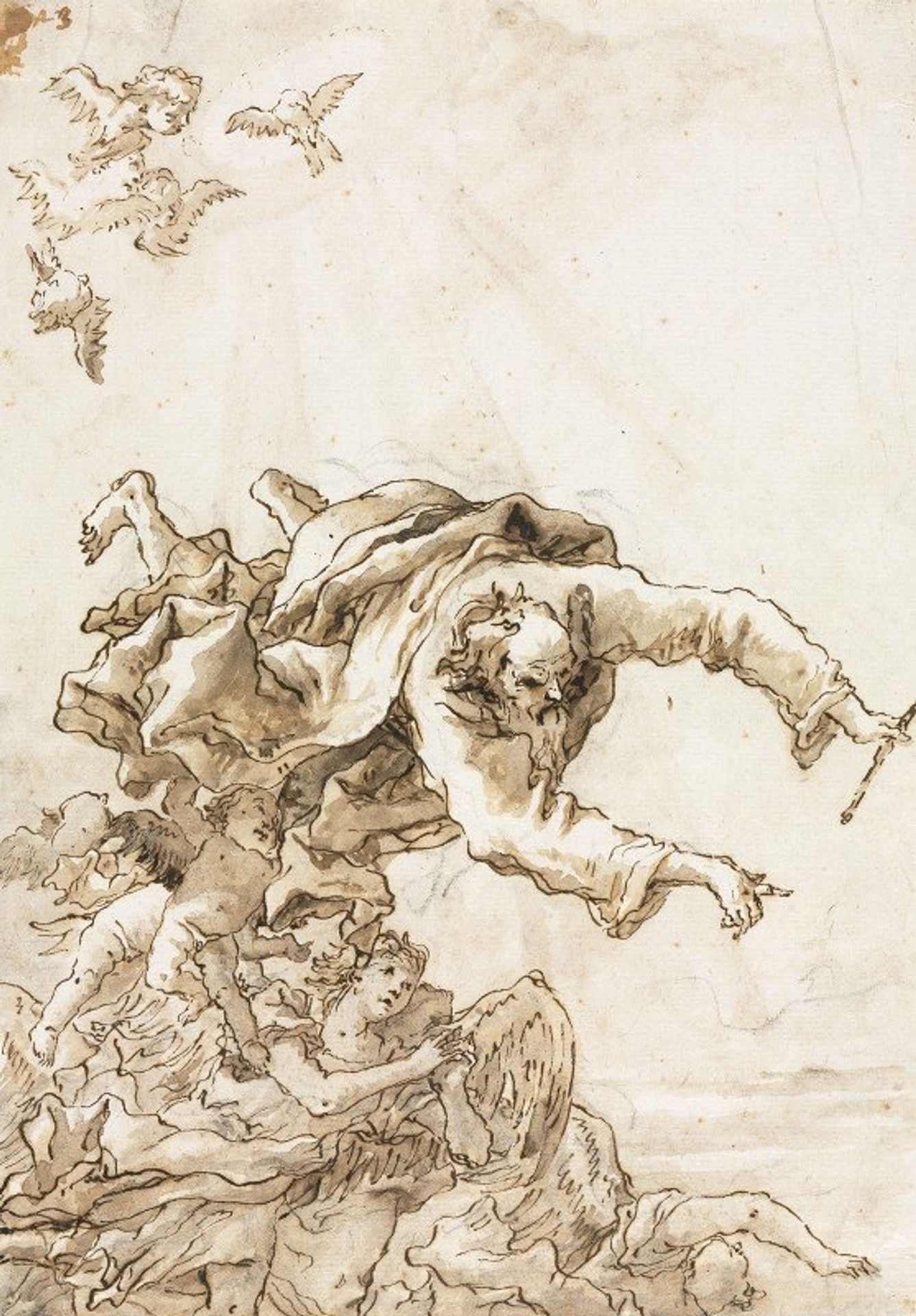 God the Father with Angels and Cherubs by Giovanni Domenico Tiepolo