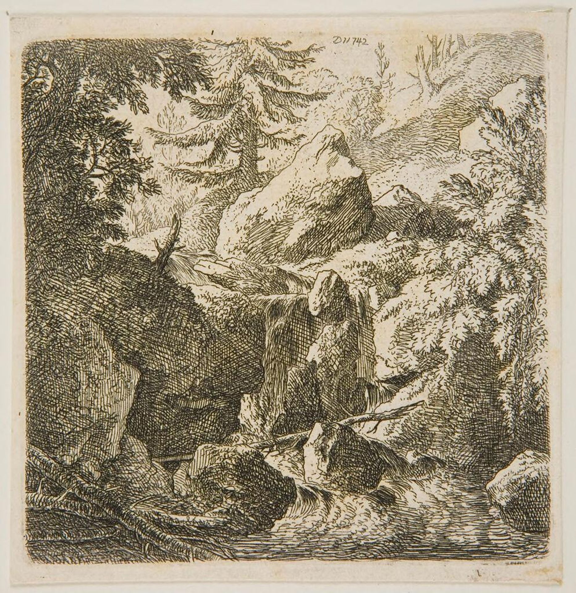 Mountain Torrent by Christian Wilhelm Ernst Dietrich