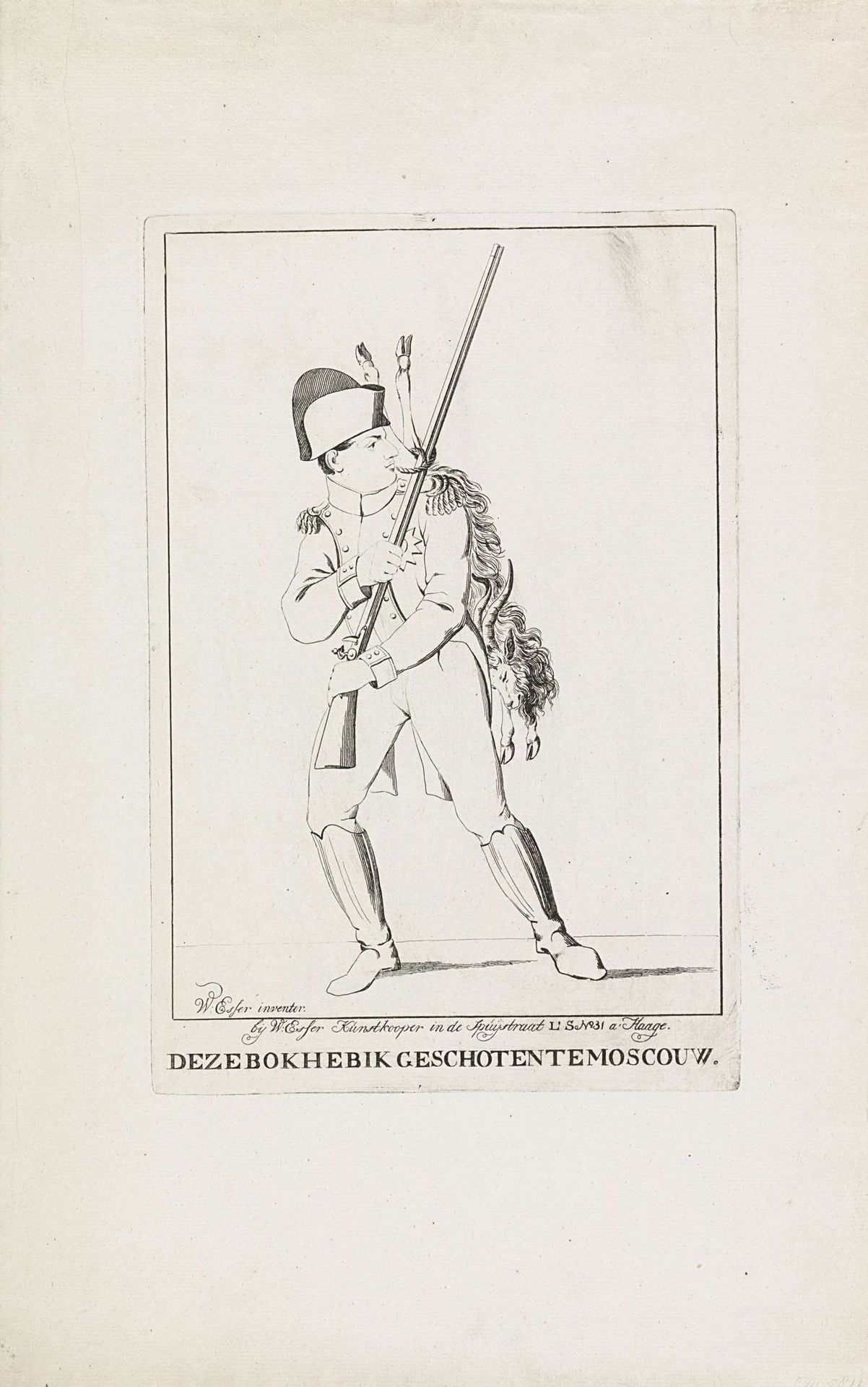 Napoleon met geschoten bok, 1812 by Wijnand Esser