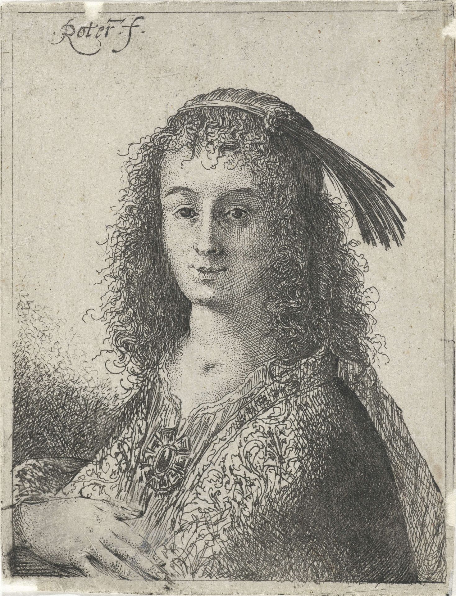 Buste van een jonge vrouw by Pieter Rottermondt