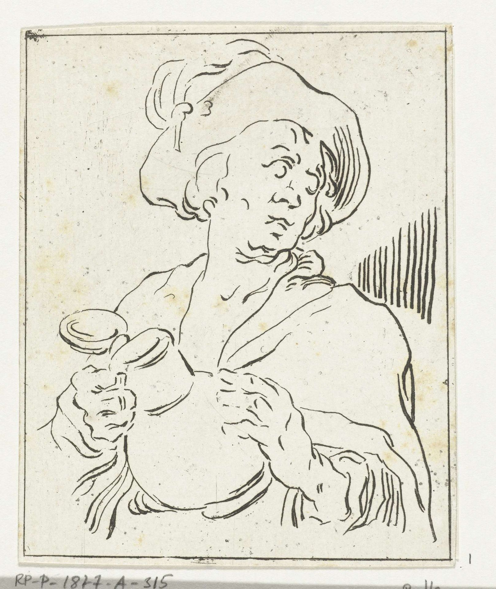 Man met kruik by Anthonie van den Bos