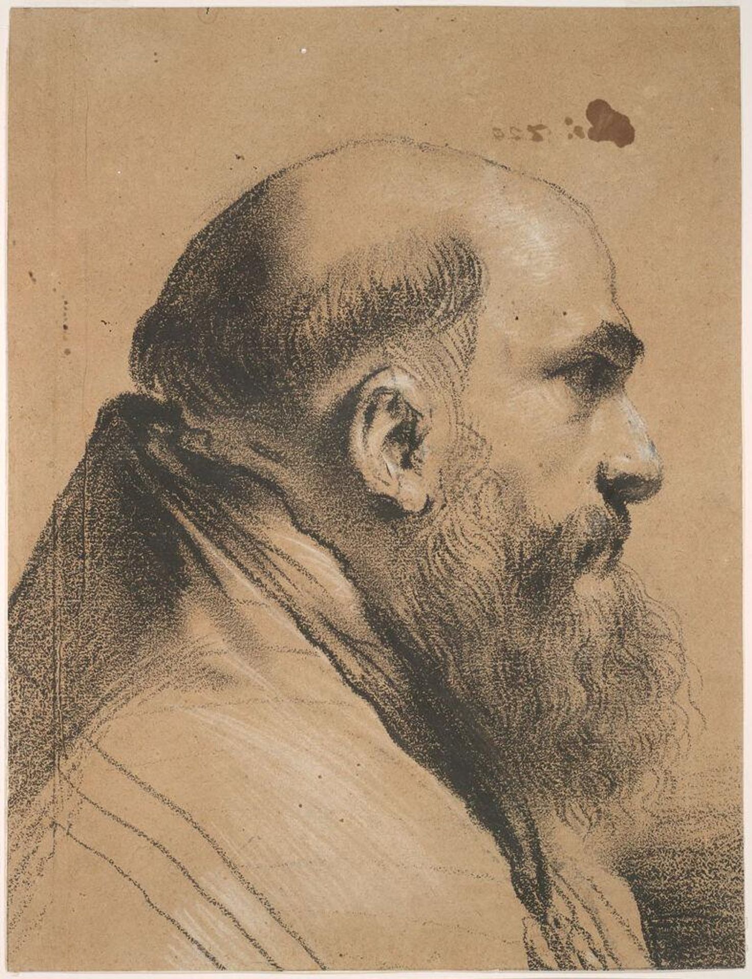 Profile Head of a Bearded Ecclesiastic by Pietro Faccini