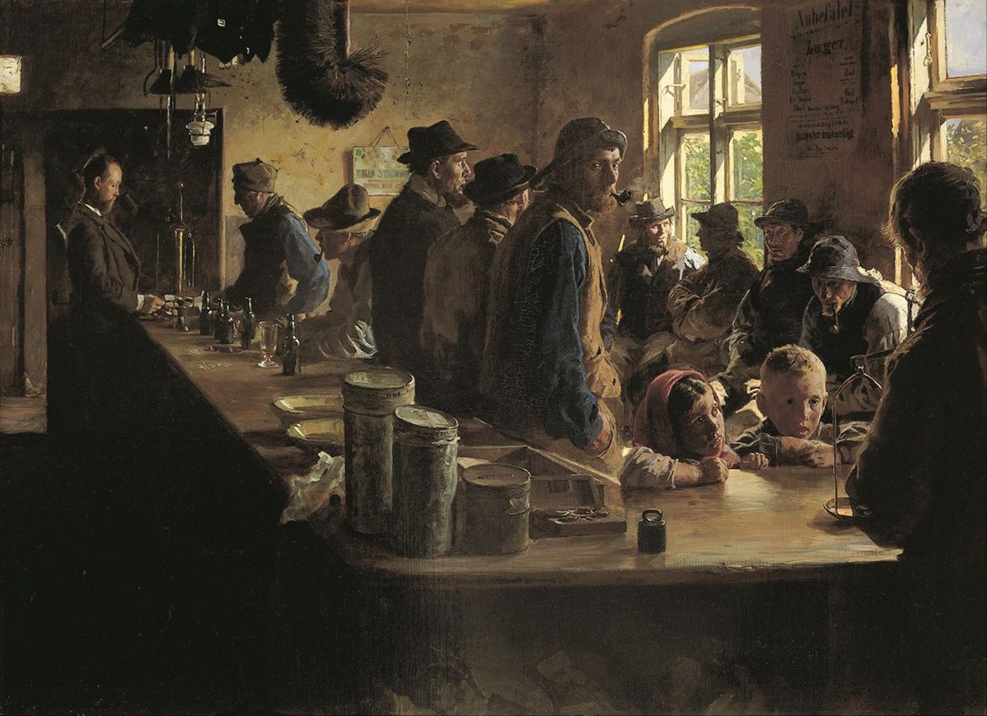 At the grocery store, when there is no fishing by Peder Severin Krøyer