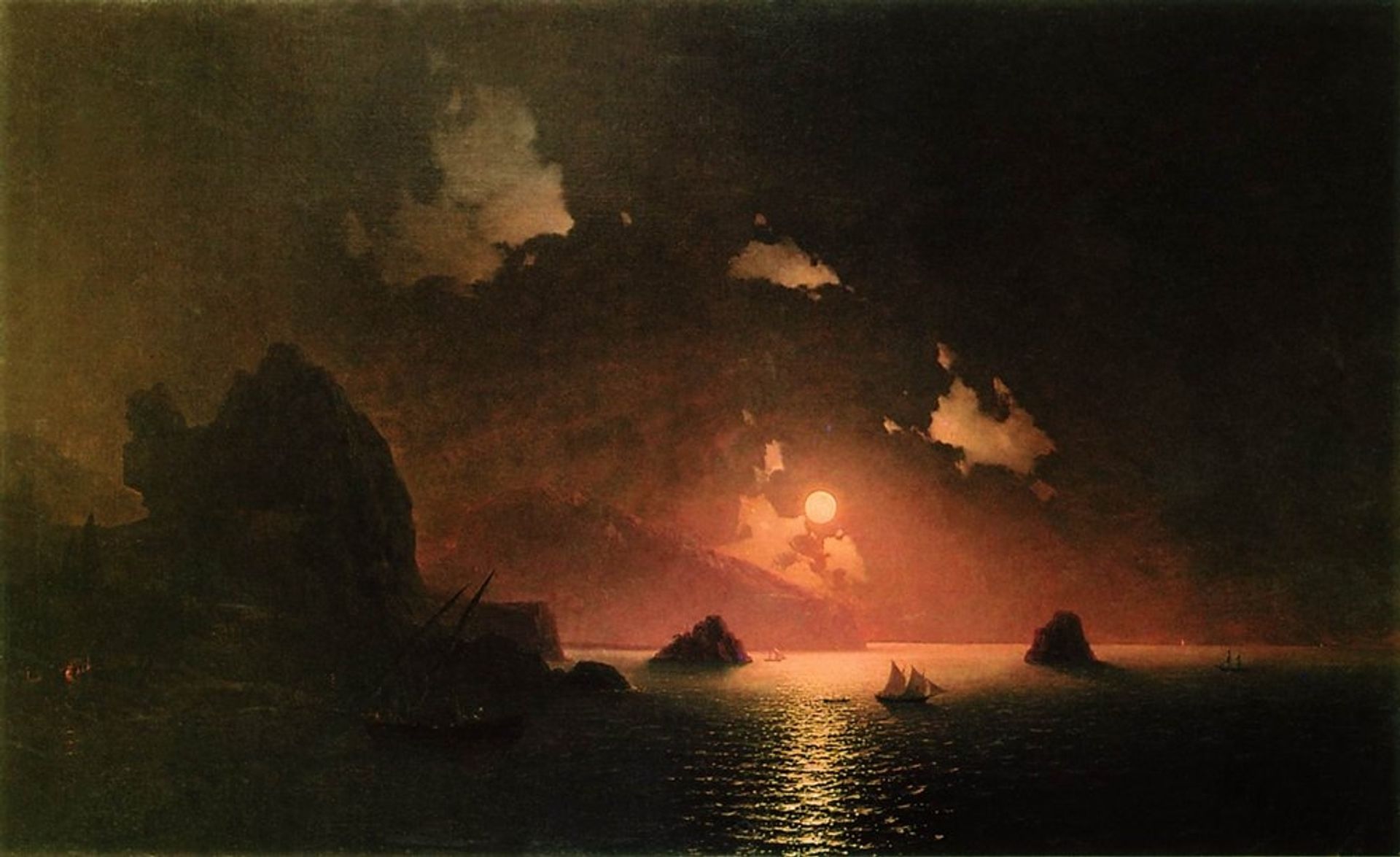 Gurzuf night by Ivan Konstantinovich Aivazovsky