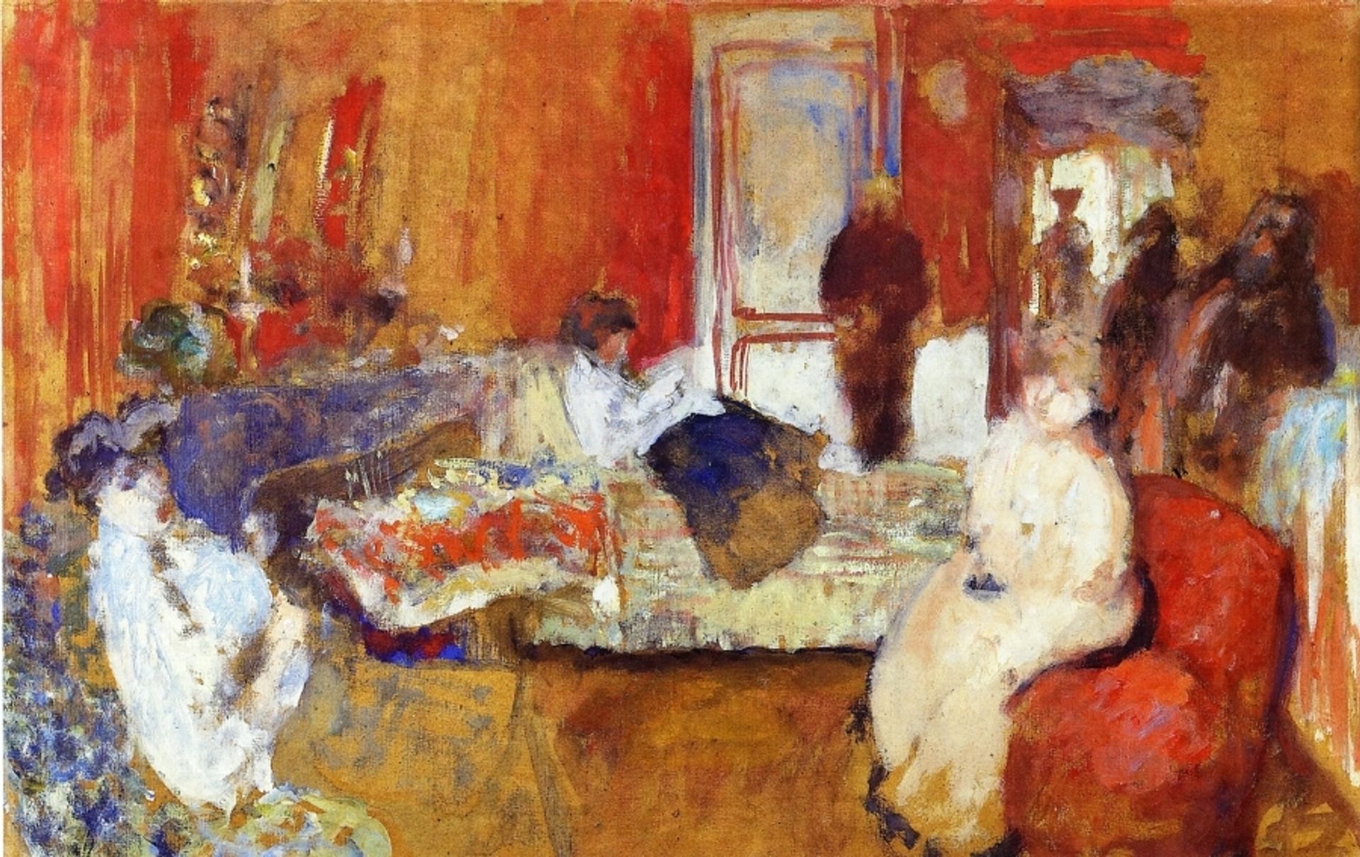 In the Red Room by Édouard Vuillard