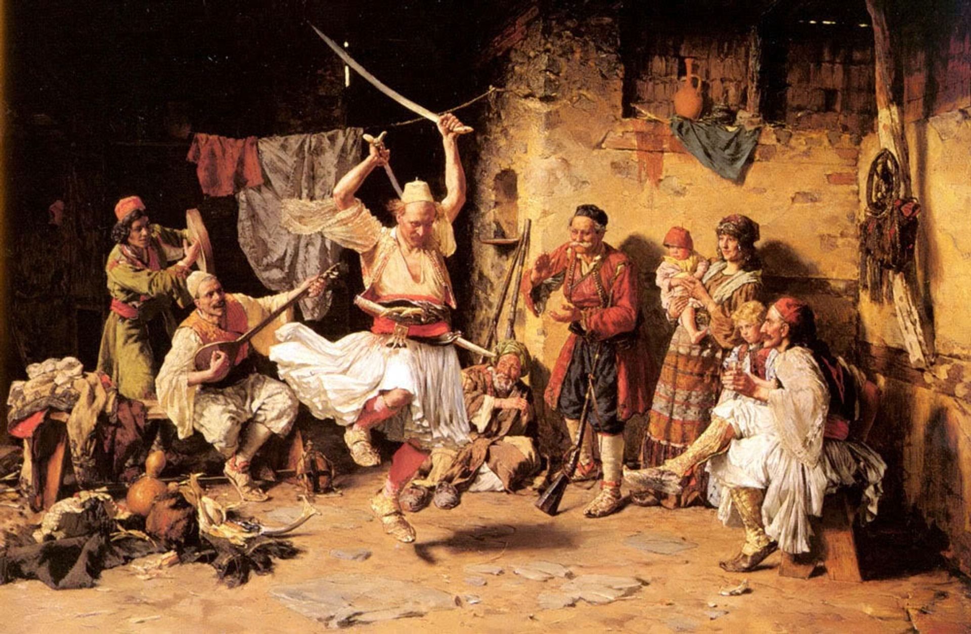 The Sword Dance or Fencing Game by Paja Jovanovic