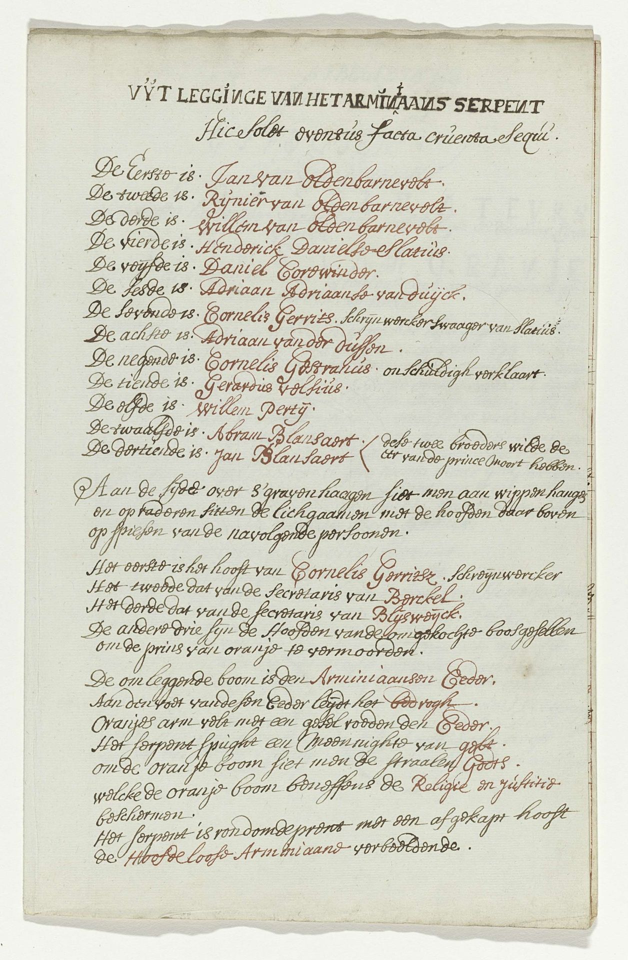Toelichting bij de tekening van het Arminiaans Serpent by Anonymous