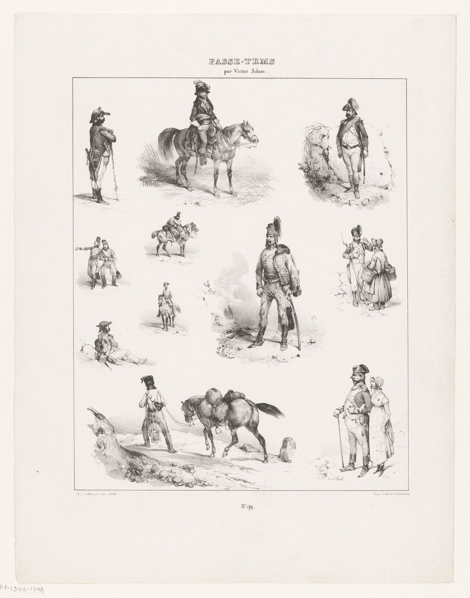Elf voorstellingen van menselijk tijdverdrijf by Victor Adam