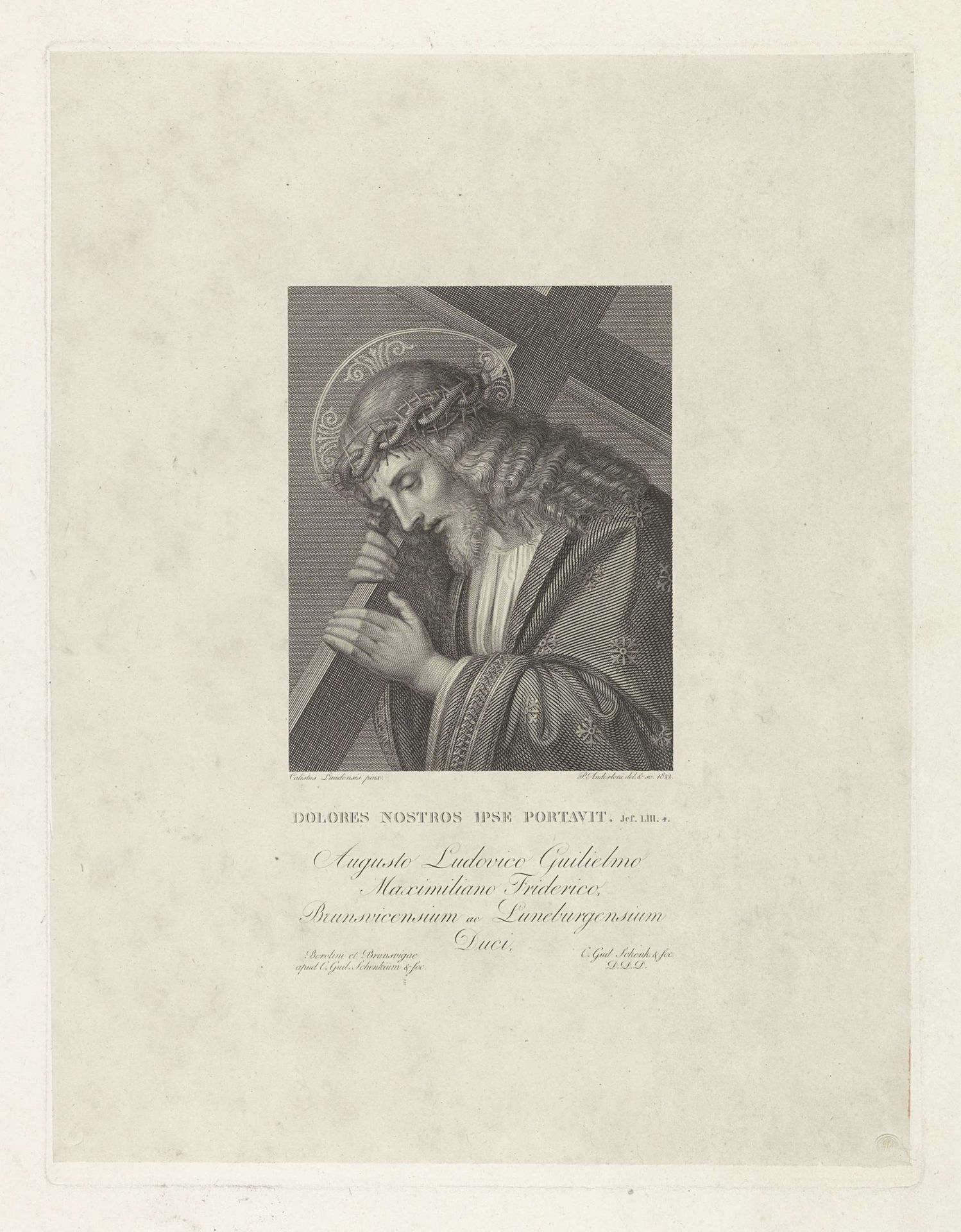 Kruisdragende Christus by Pietro Anderloni