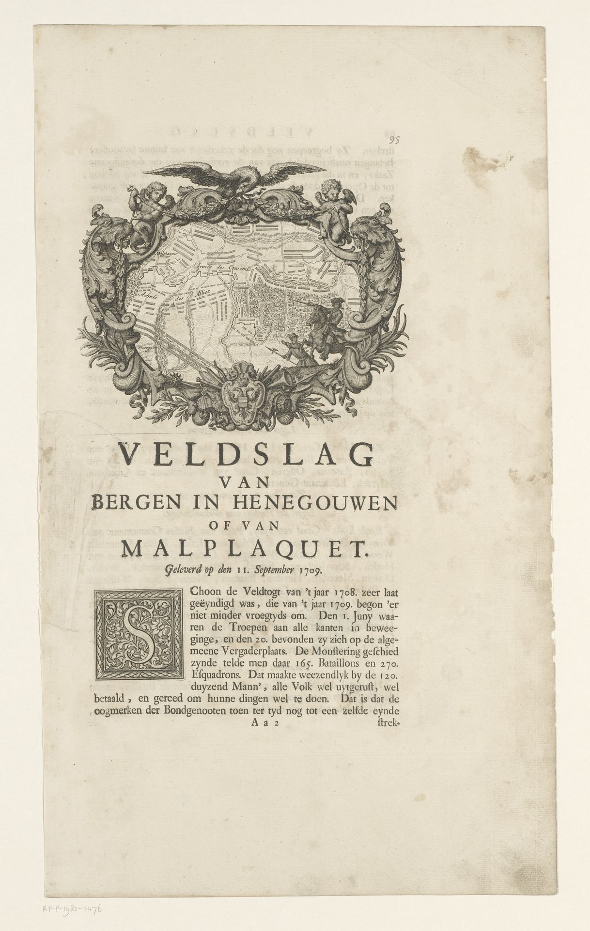 Slag bij Malplaquet, 1709 by Jan Wandelaar