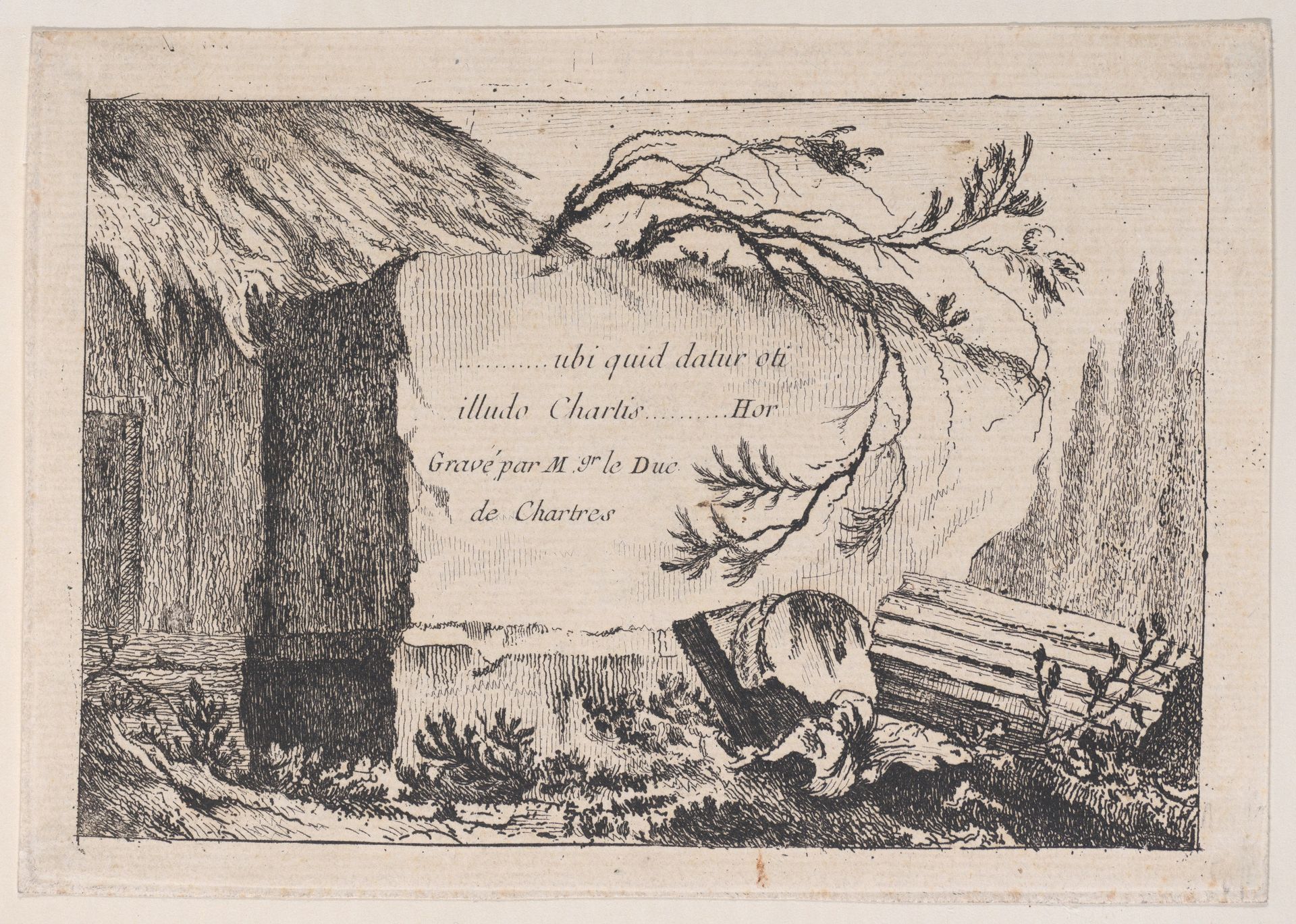 Title Page to Series of Landscapes by Louis Philippe Joseph, duc de Chartres