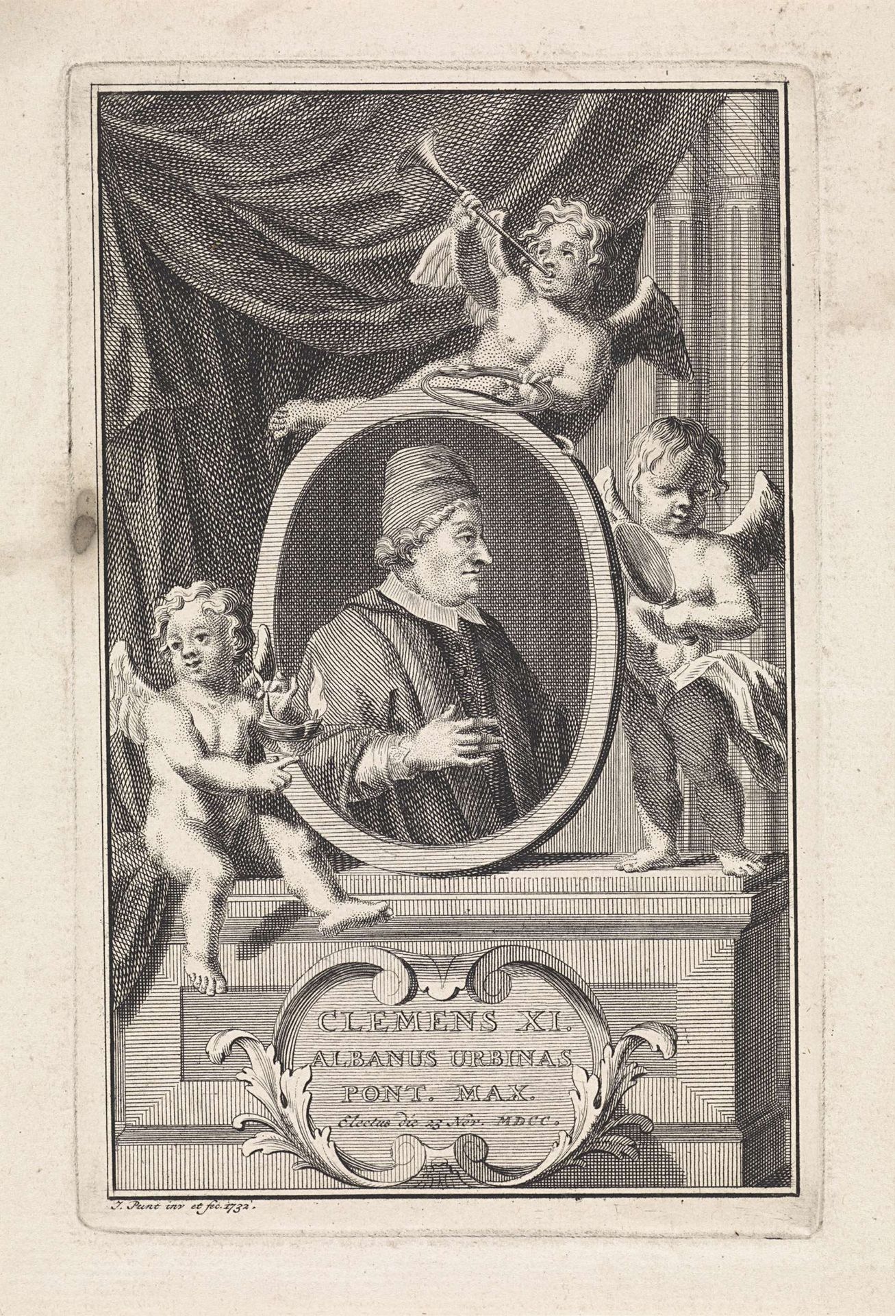 Portret van paus Clemens XI by Jan Punt
