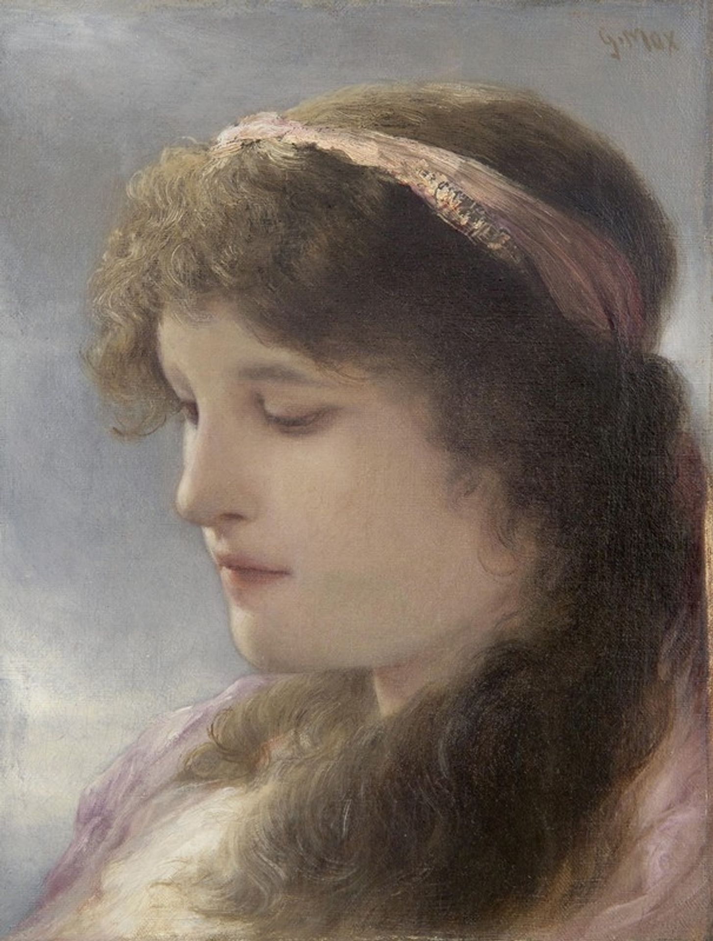 In Gedanken by Gabriel von Max