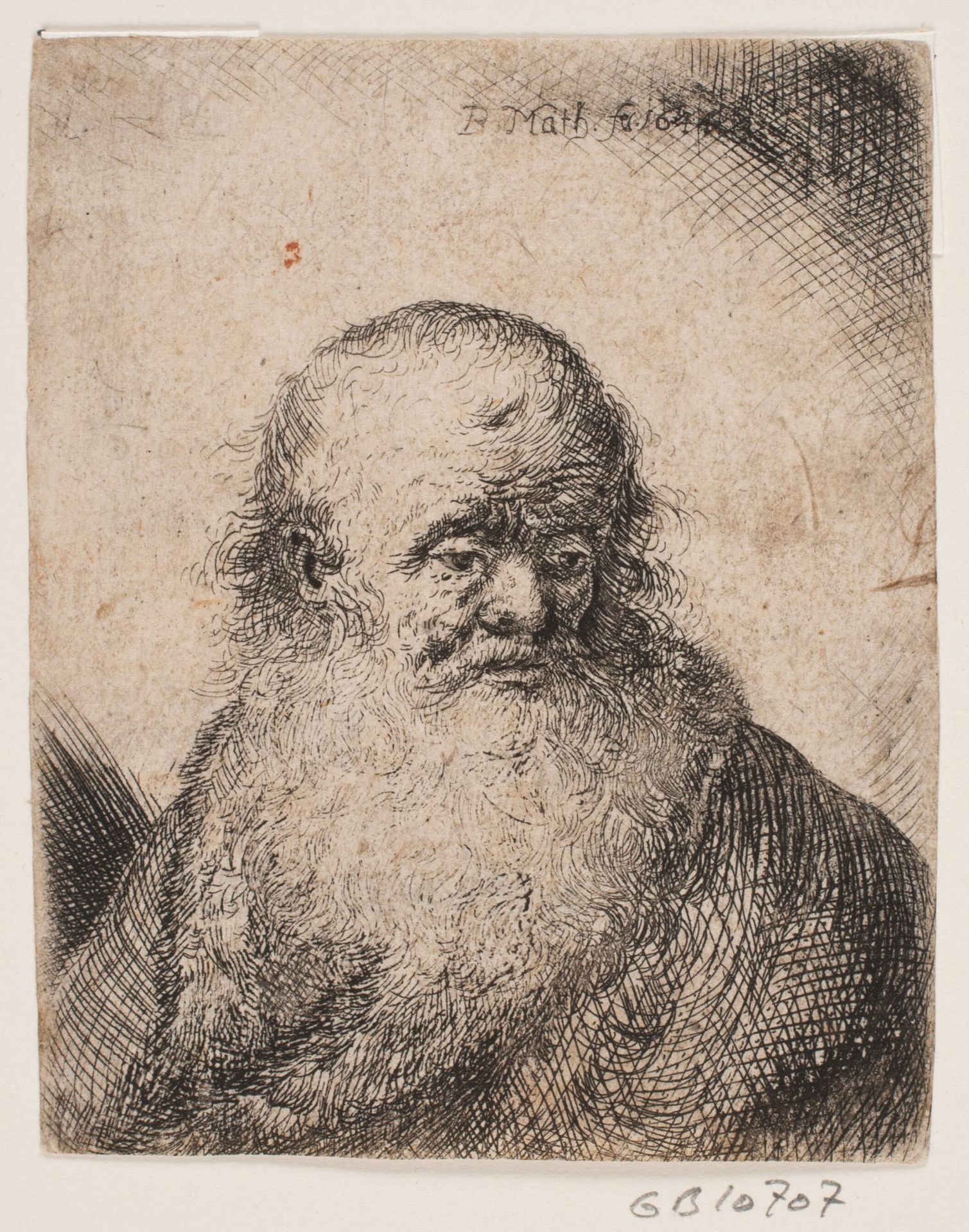 Gammel mand med stort skæg by Broder Matthisen