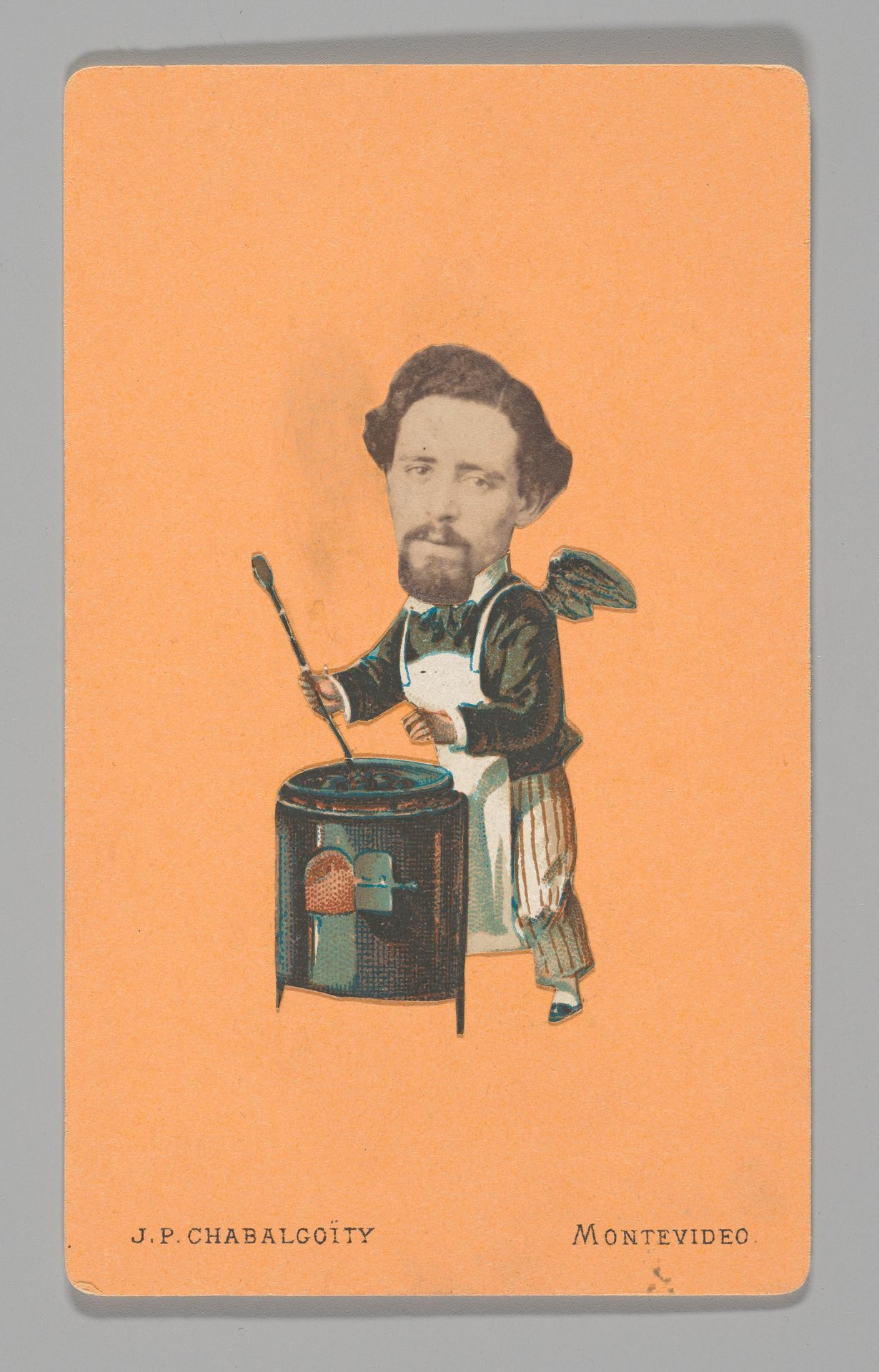 [Photo Collage: Cook at Charcoal Stove] by Juan Pedro Chabalgoity