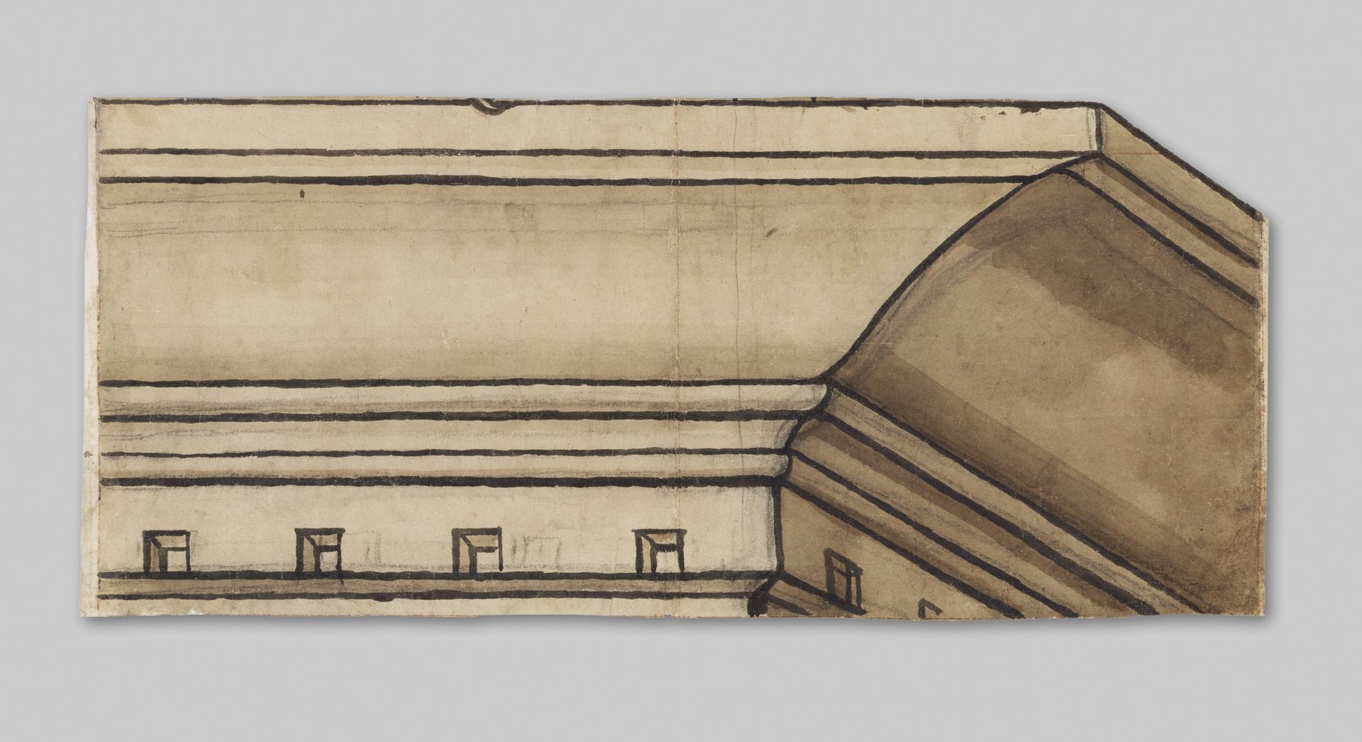 Fragment karton voor het glasraam in de westgevel van Joris van Egmond (Bisschop van Utrecht 1535-1559) voor de Sint Bavo Kerk te Haarlem by Gerrit Boels
