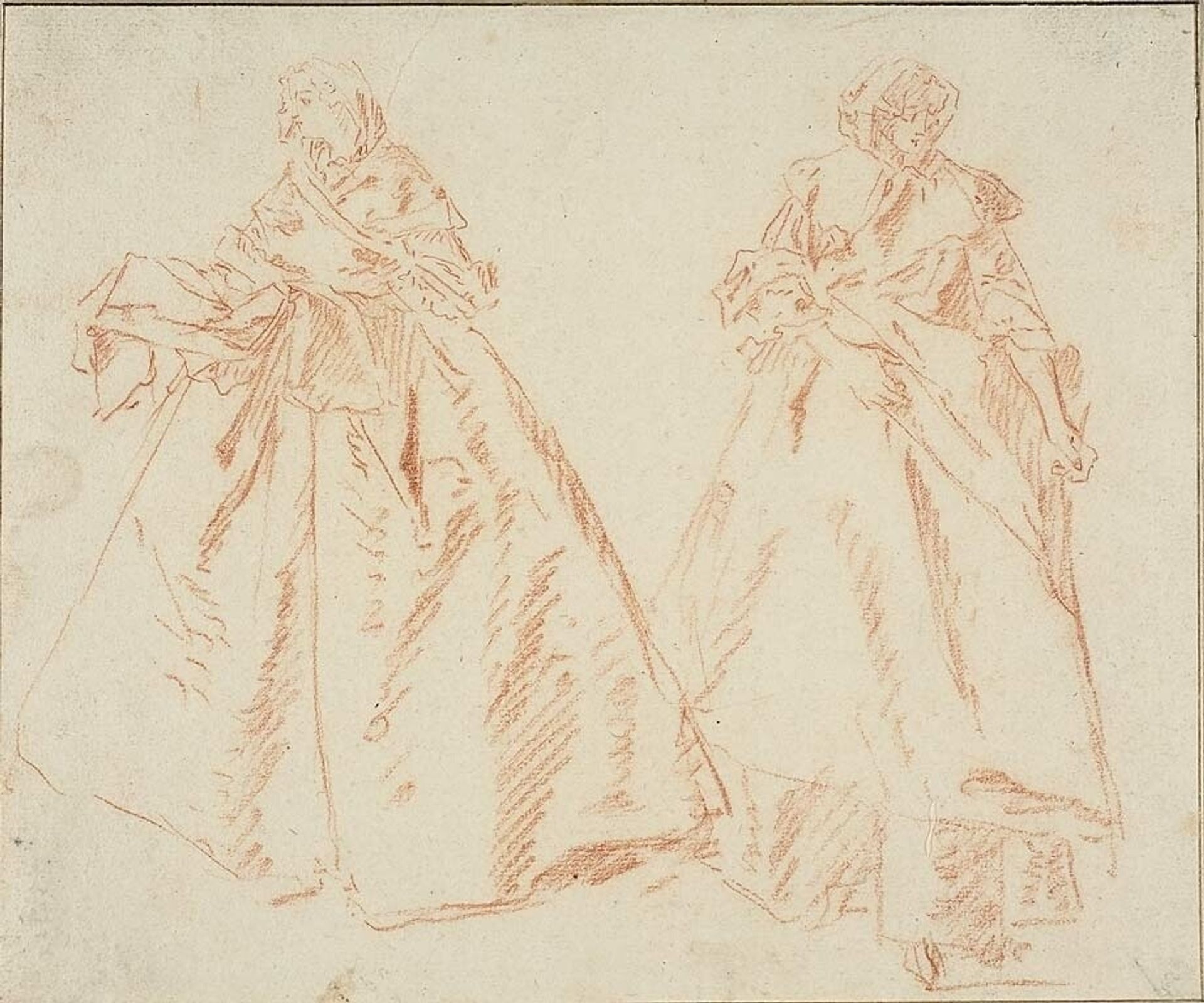 Two Standing Women by Nicolas Lancret