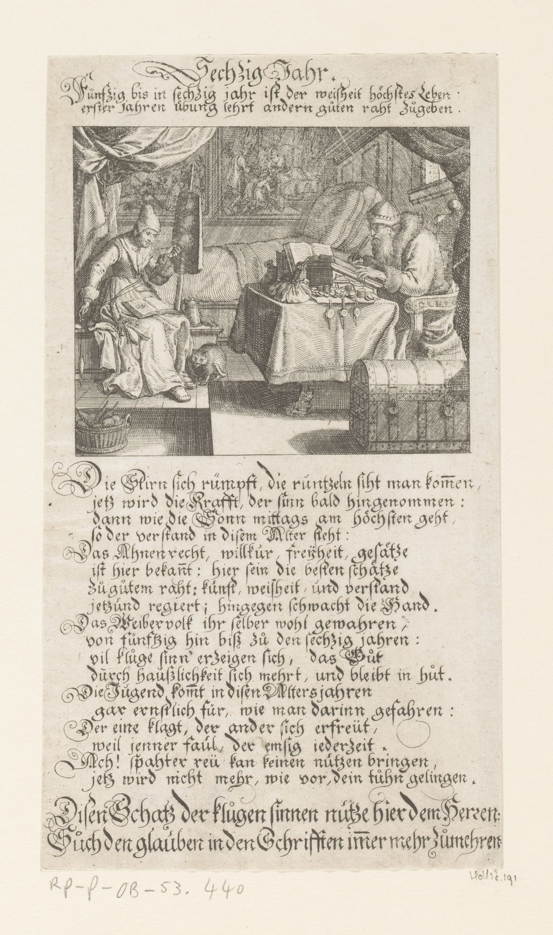Ouder echtpaar aan het werk by Conrad Meyer