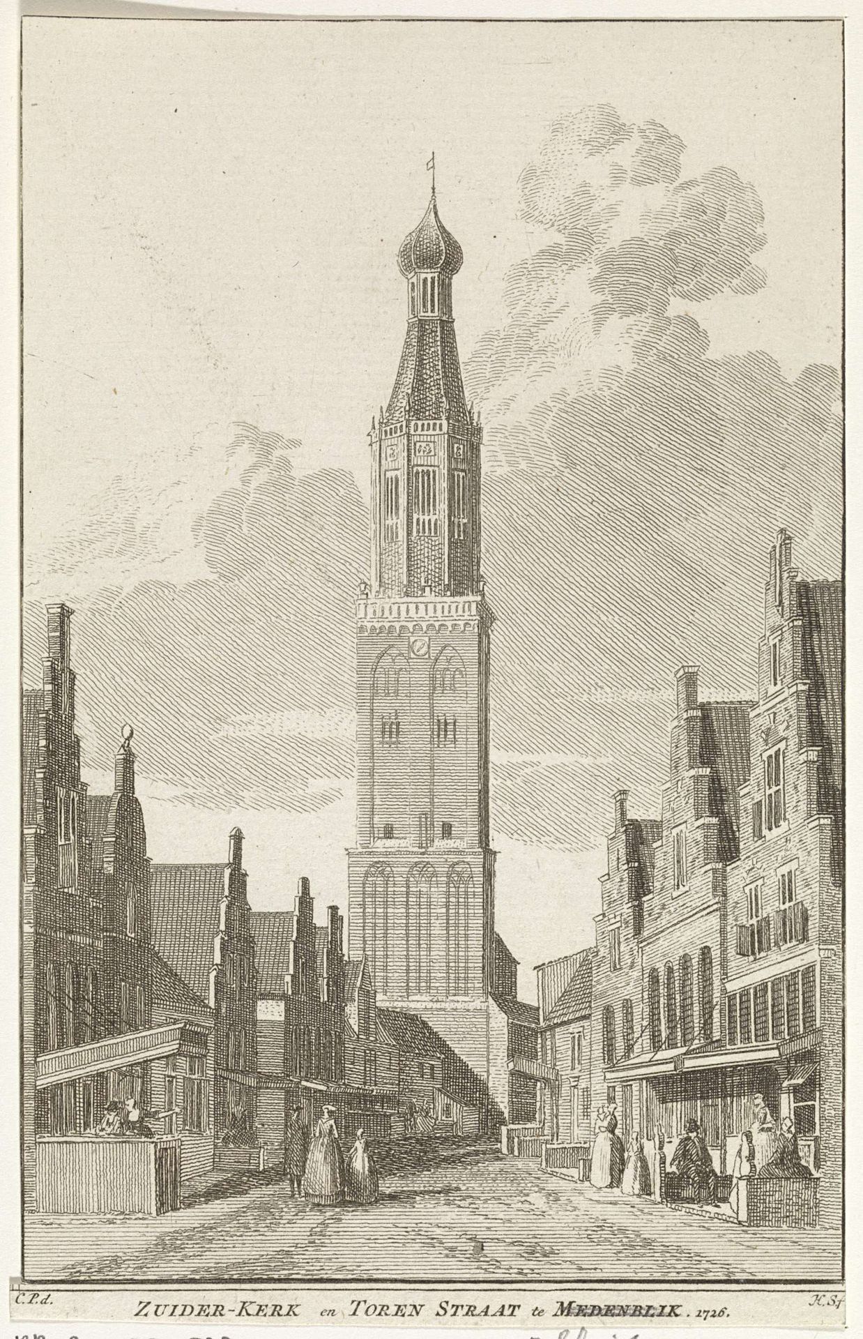 Gezicht op Enkhuizen by Hendrik Spilman
