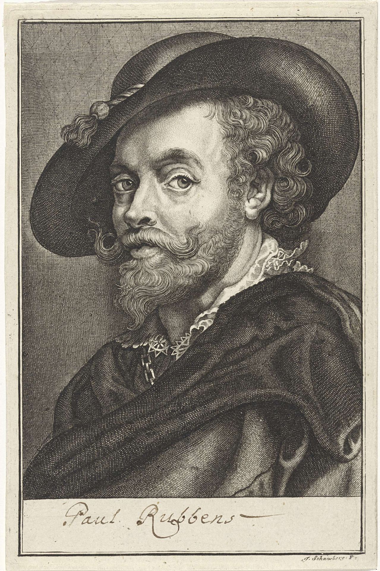 Portret van Peter Paul Rubens by Jean Henri van Schawberg