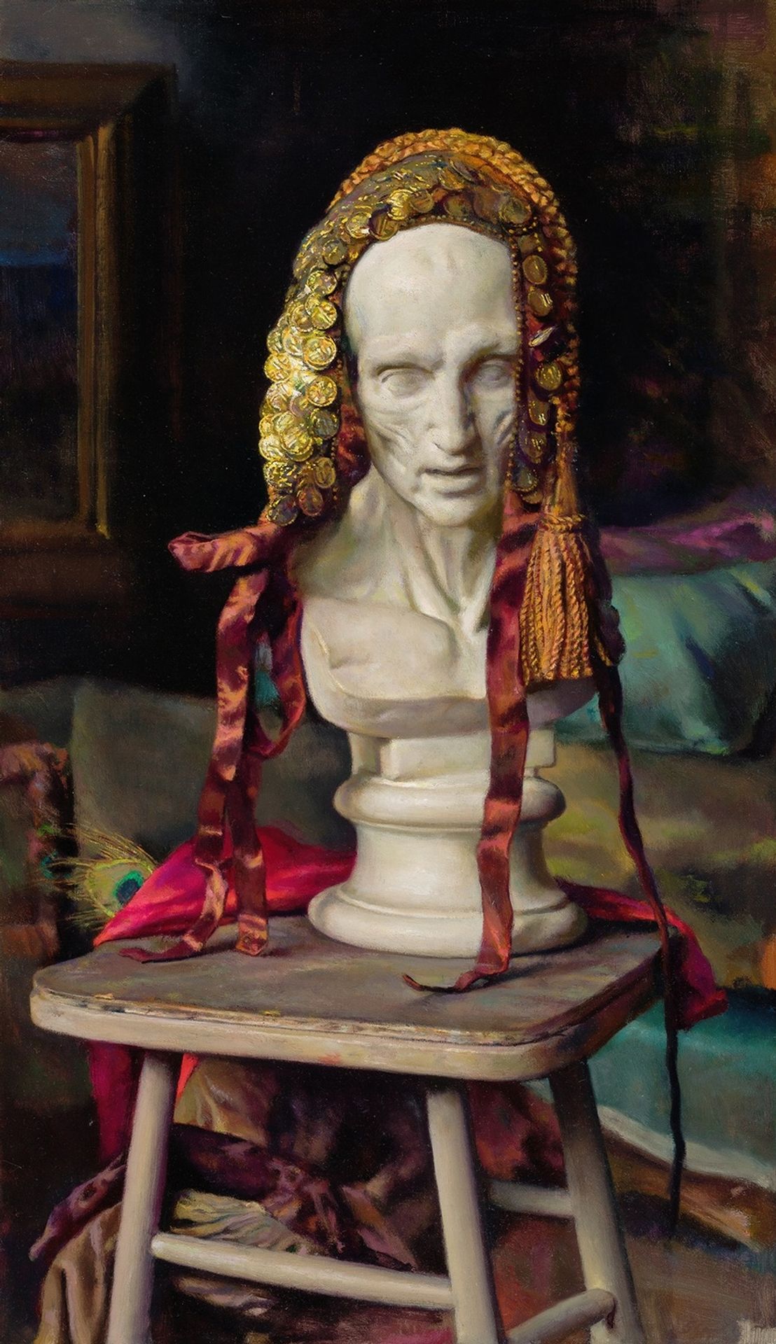 Houdon and Coins by Nelson Shanks