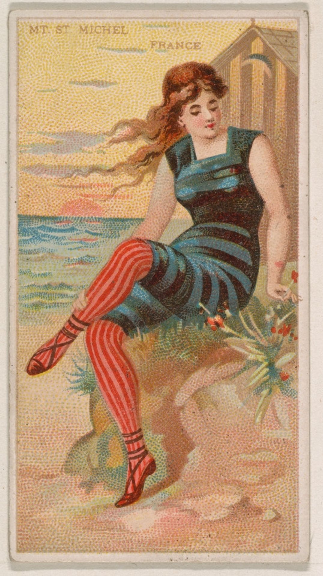 Mt. St. Michel, France, from the Surf Beauties series (N232), issued by Kinney Bros. by Kinney Brothers Tobacco Company