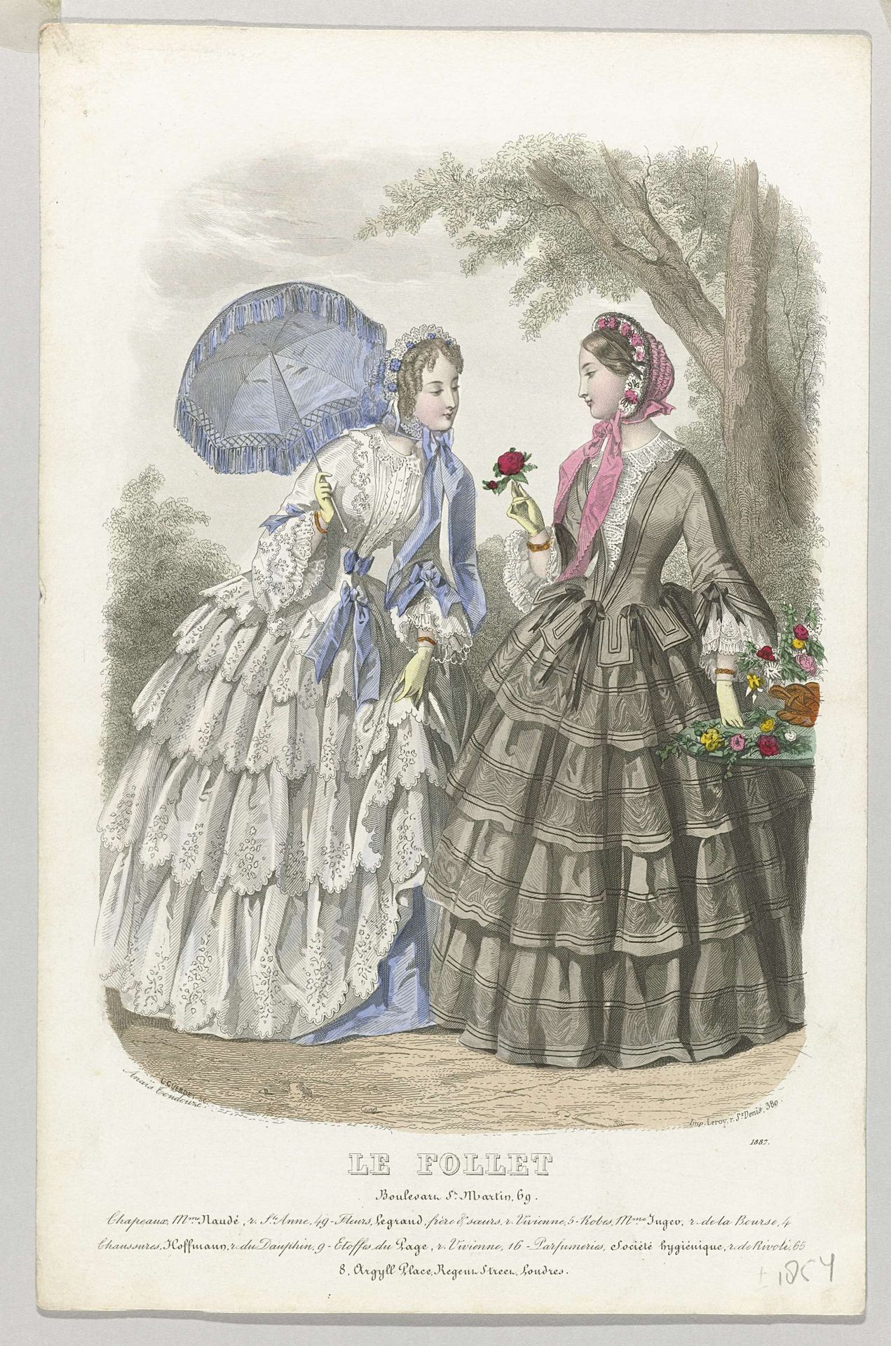 Le Follet, 1854, No. 1887 : Chapeau Mme Naudé (...) by Laurent François Guerdet