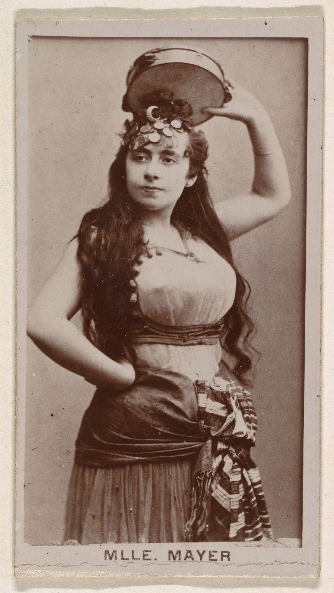 Mlle. Mayer, from the Actresses series (N245) issued by Kinney Brothers to promote Sweet Caporal Cigarettes by Kinney Brothers Tobacco Company