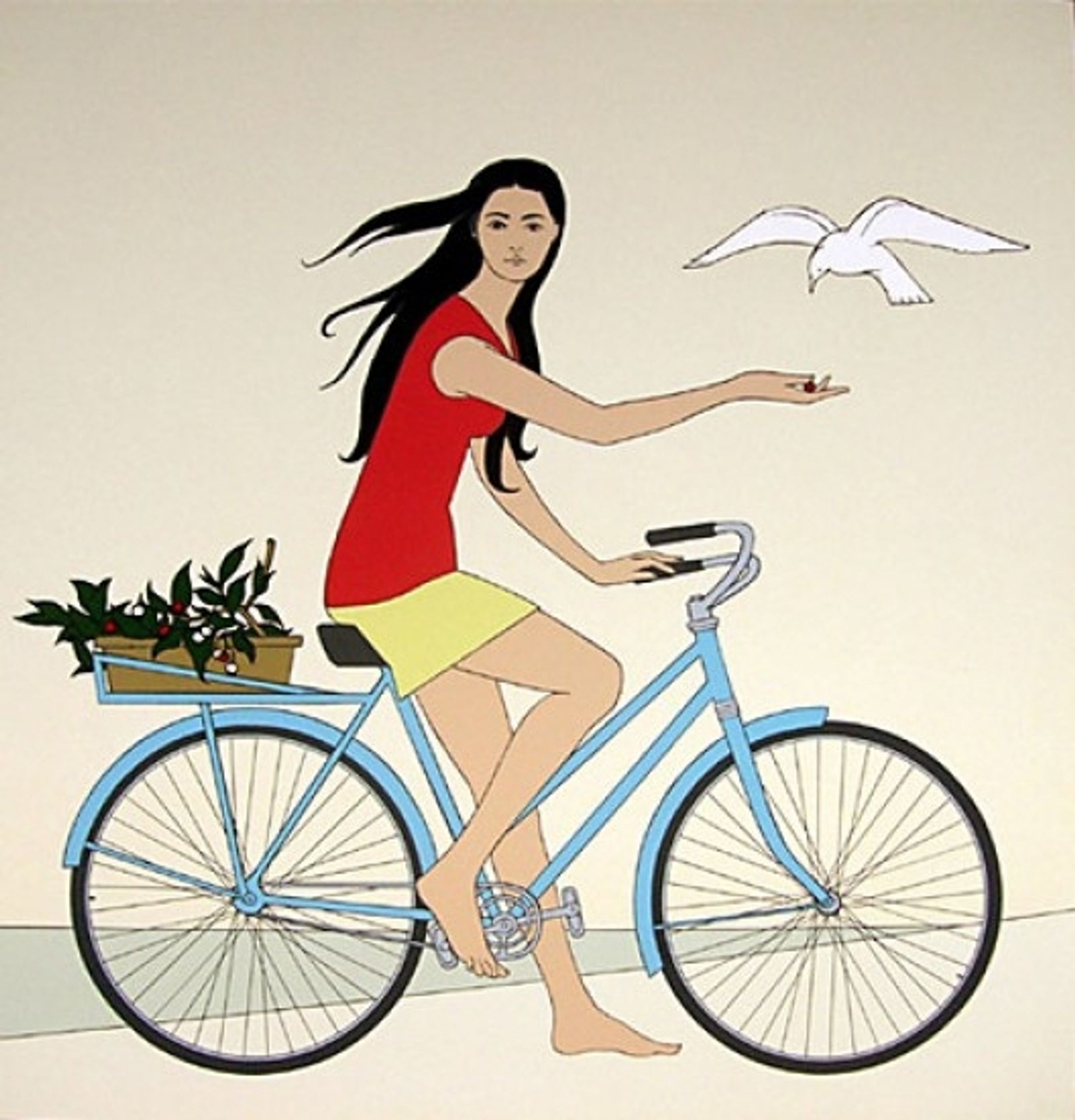 Blue Bicycle by Will Barnet