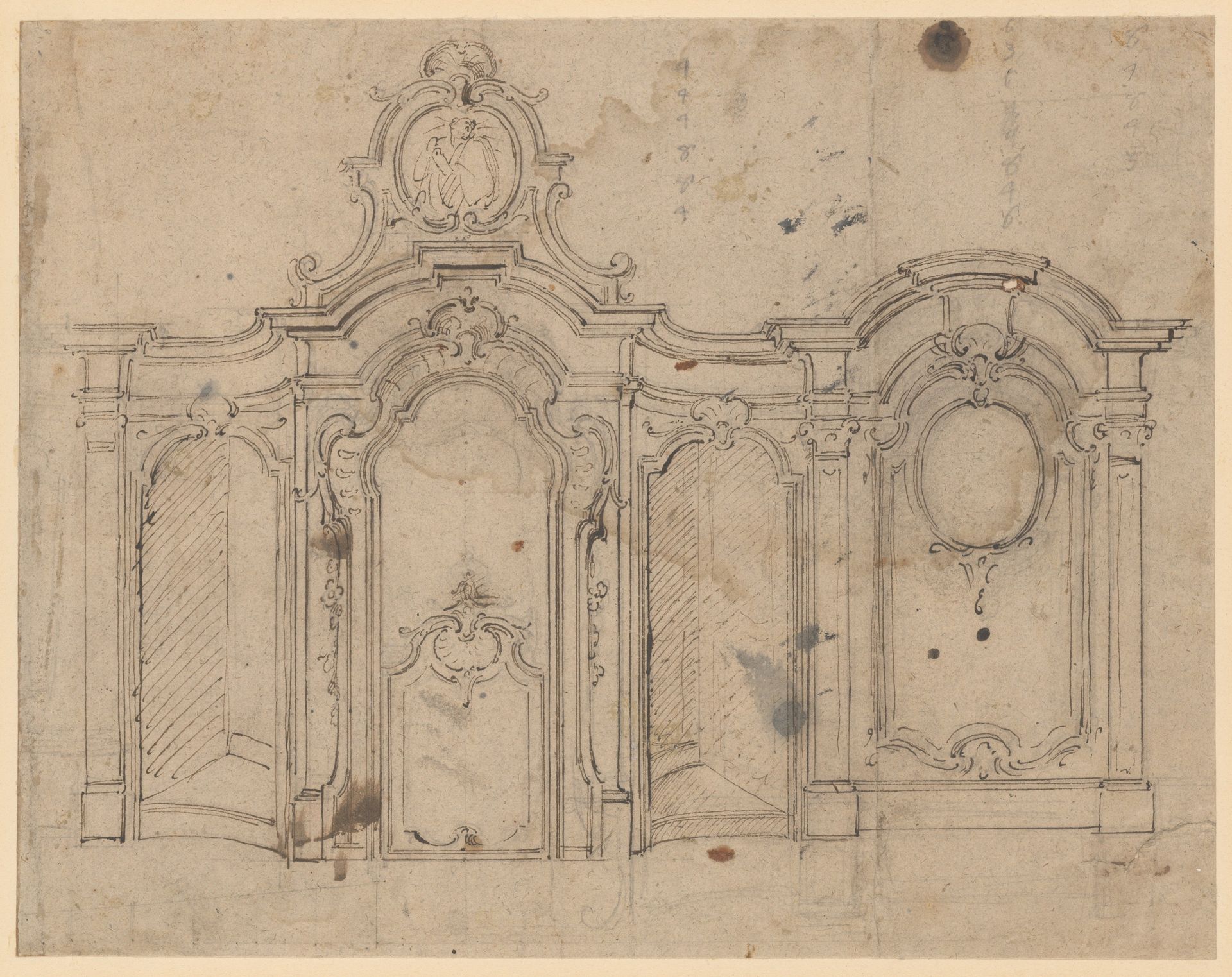 Design for a confessional by Anonymous