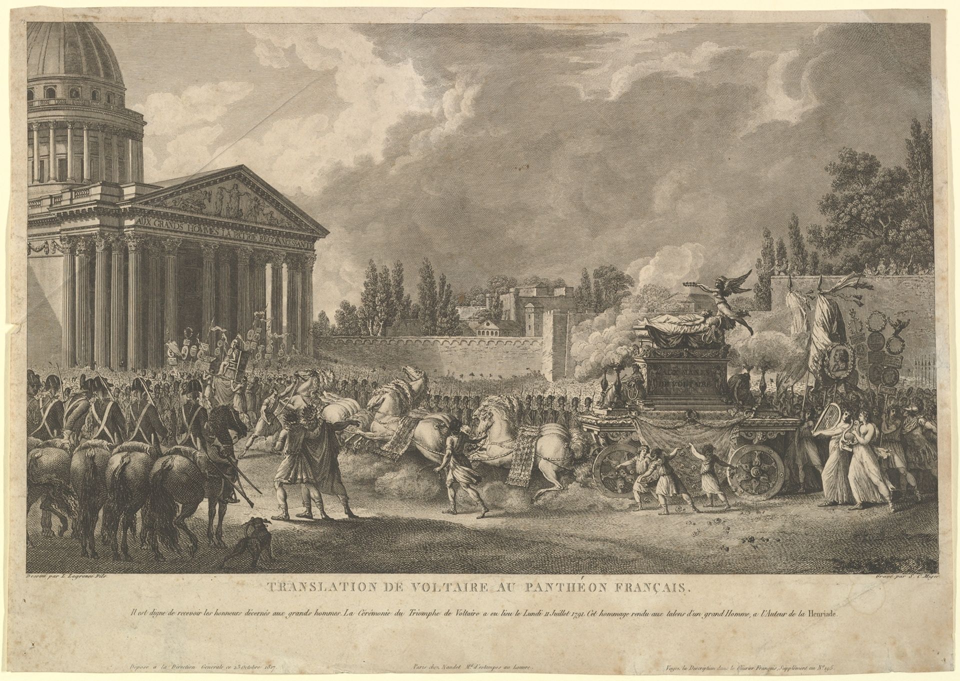 Translation de Voltaire au Panthéon Français by Simon Charles Miger