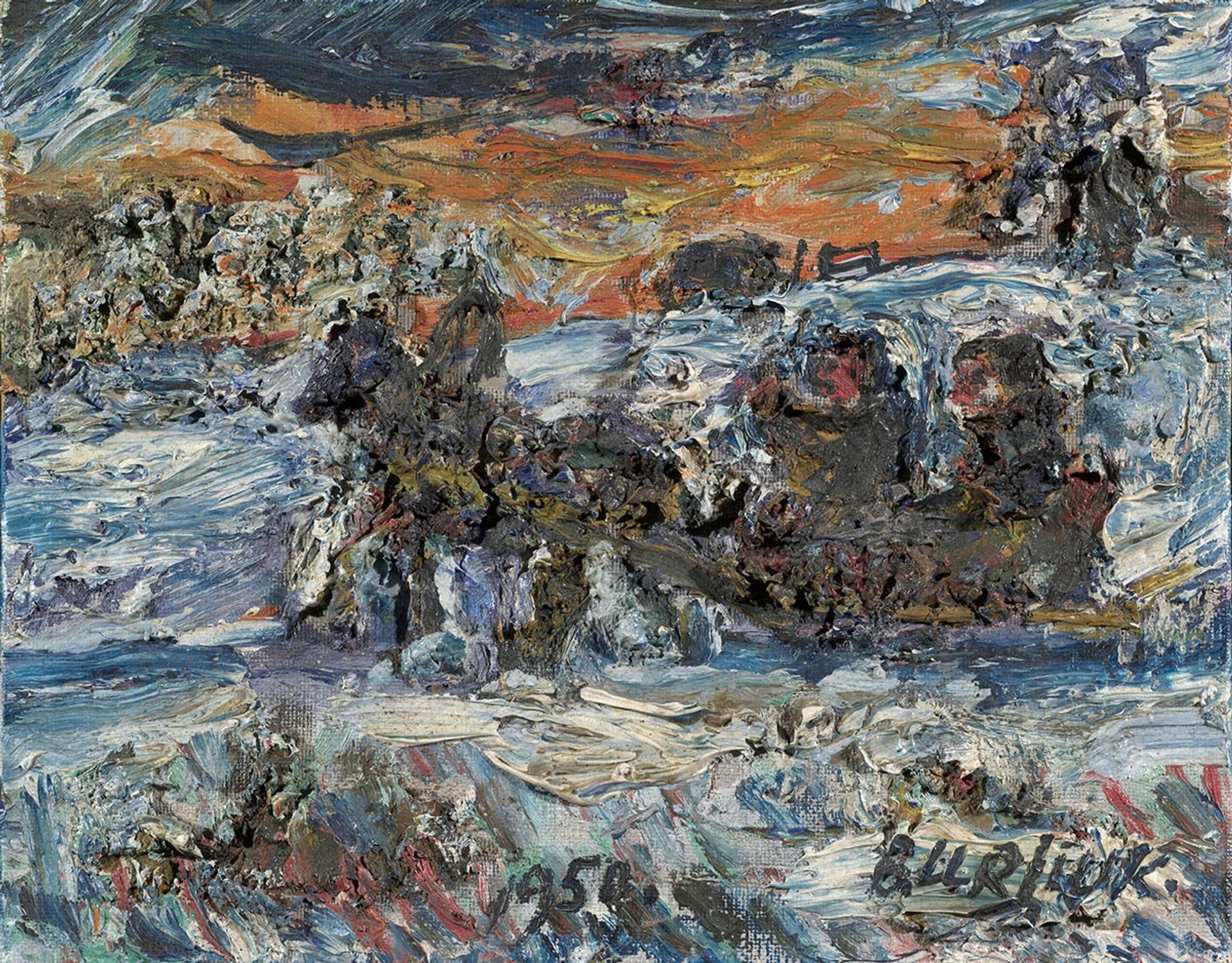 Horse Drawn Sleigh by David Burliuk