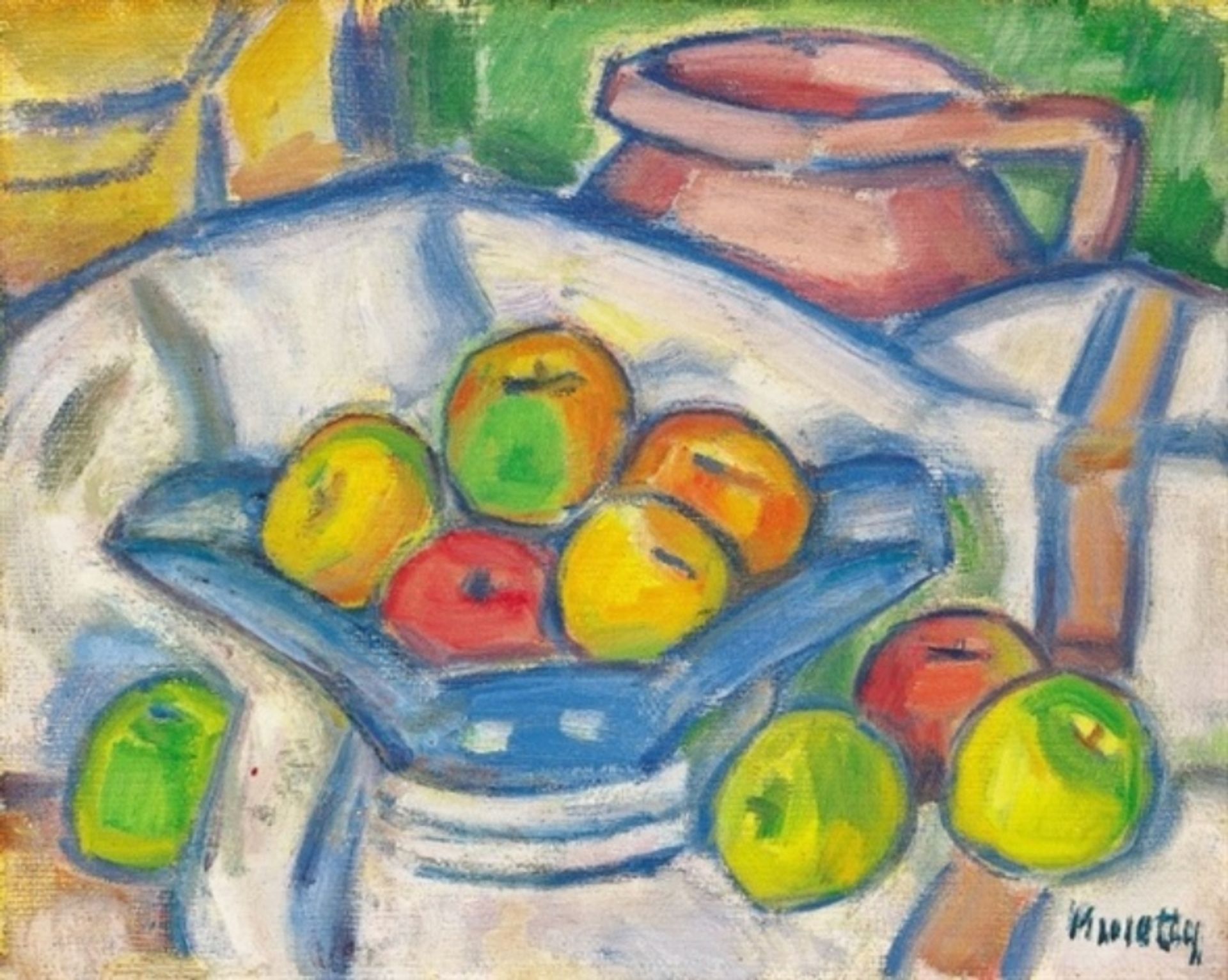 Still Life with Apples by Kmetty János