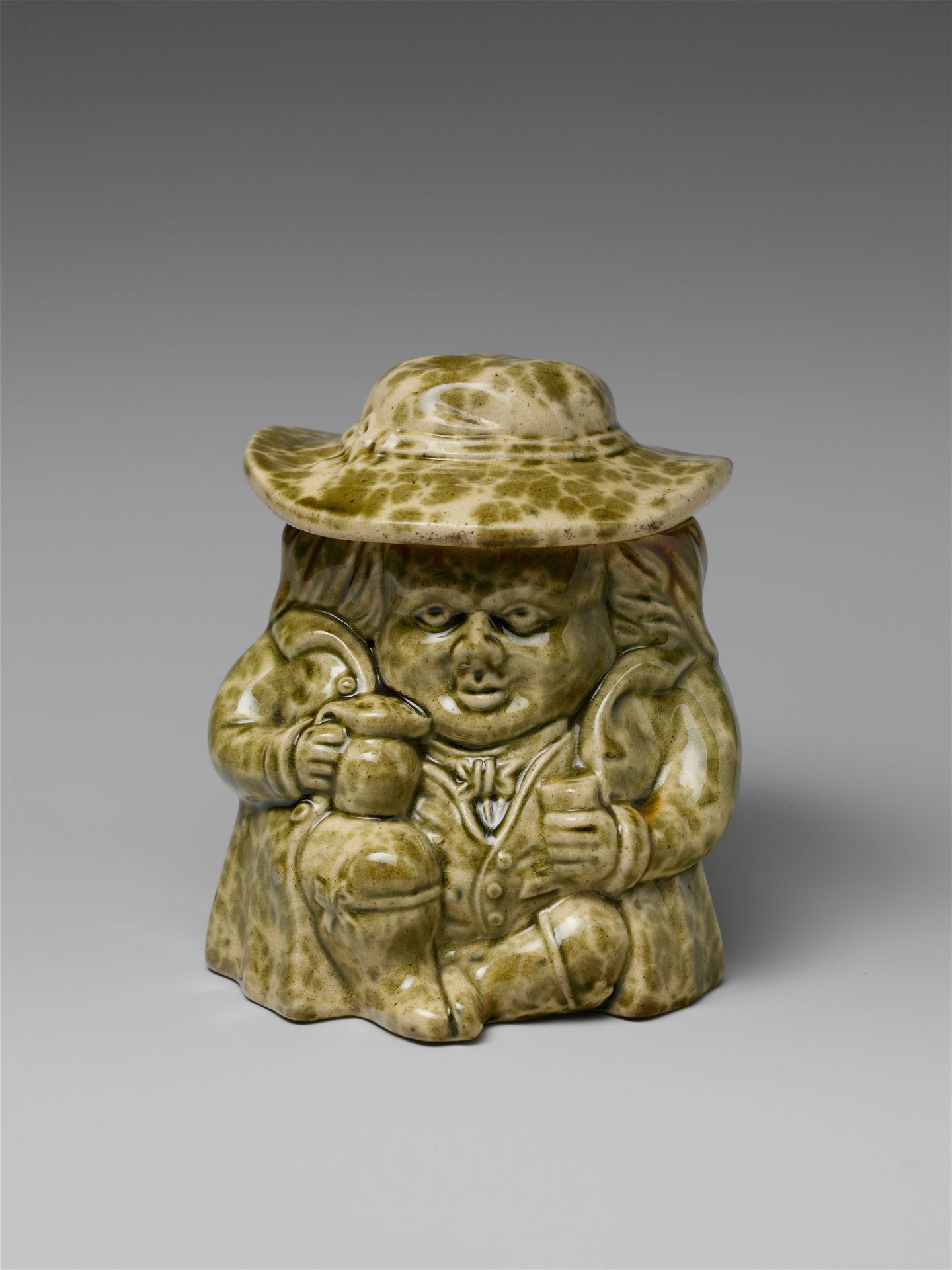Toby snuff jar by United States Pottery Company