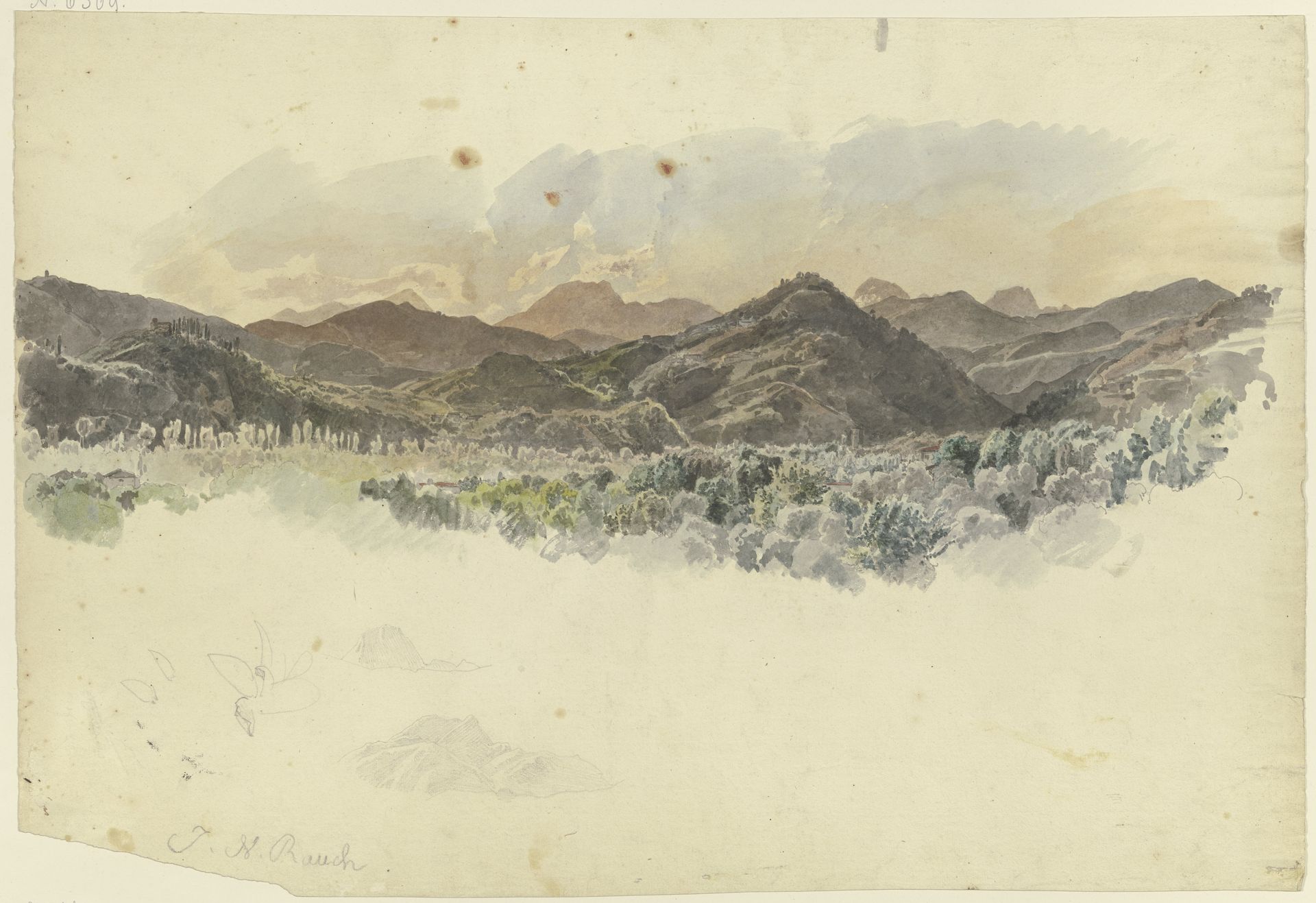 Berglandschaft in Oberitalien by Johann Nepomuk Rauch