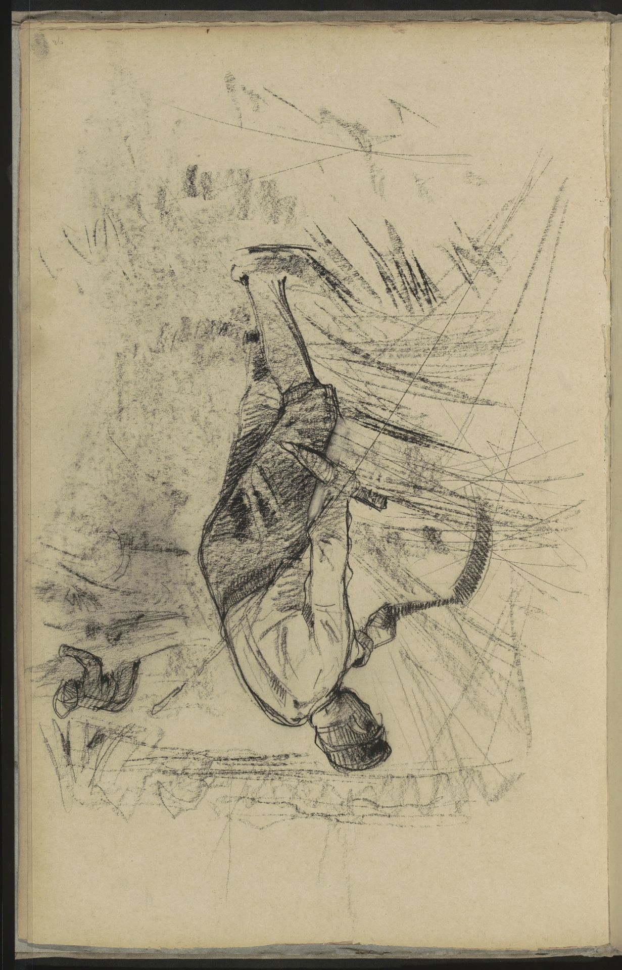 Boer met een zeis op het land by Willem Witsen