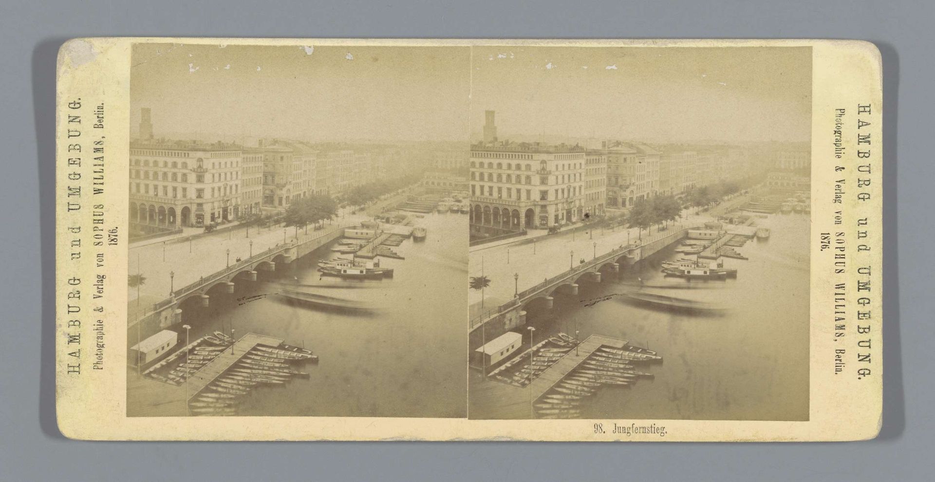 Gezicht op de Jungfernstieg te Hamburg by Sophus Williams