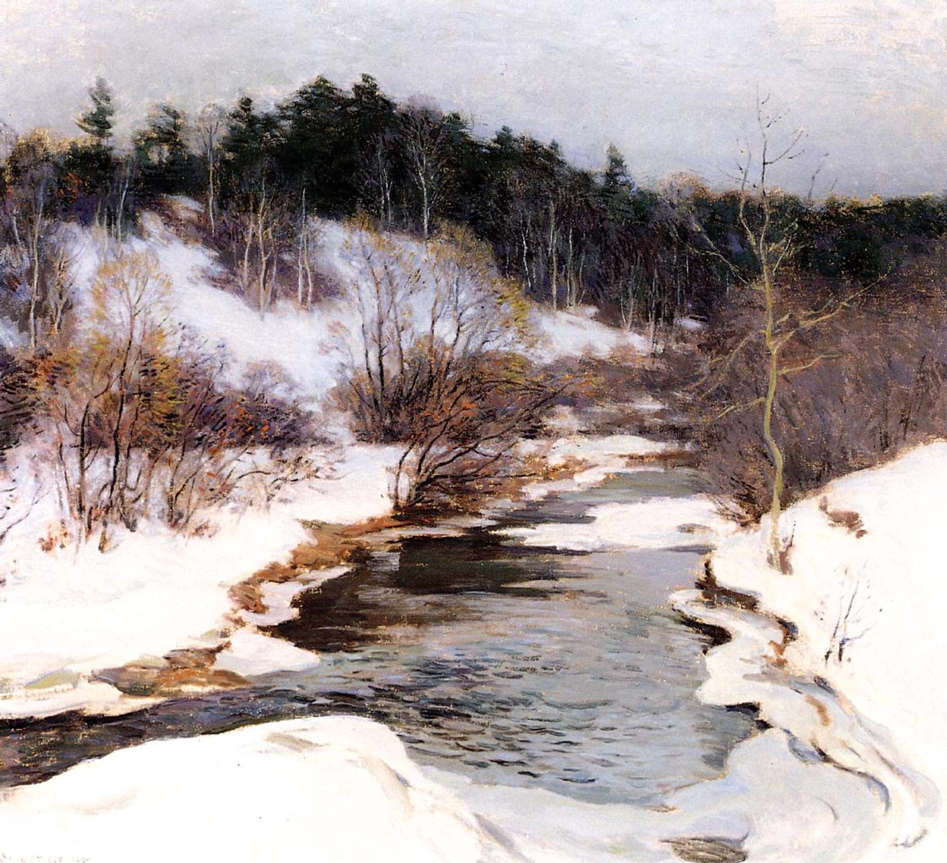 The Frozen Pool, March by Willard Metcalf