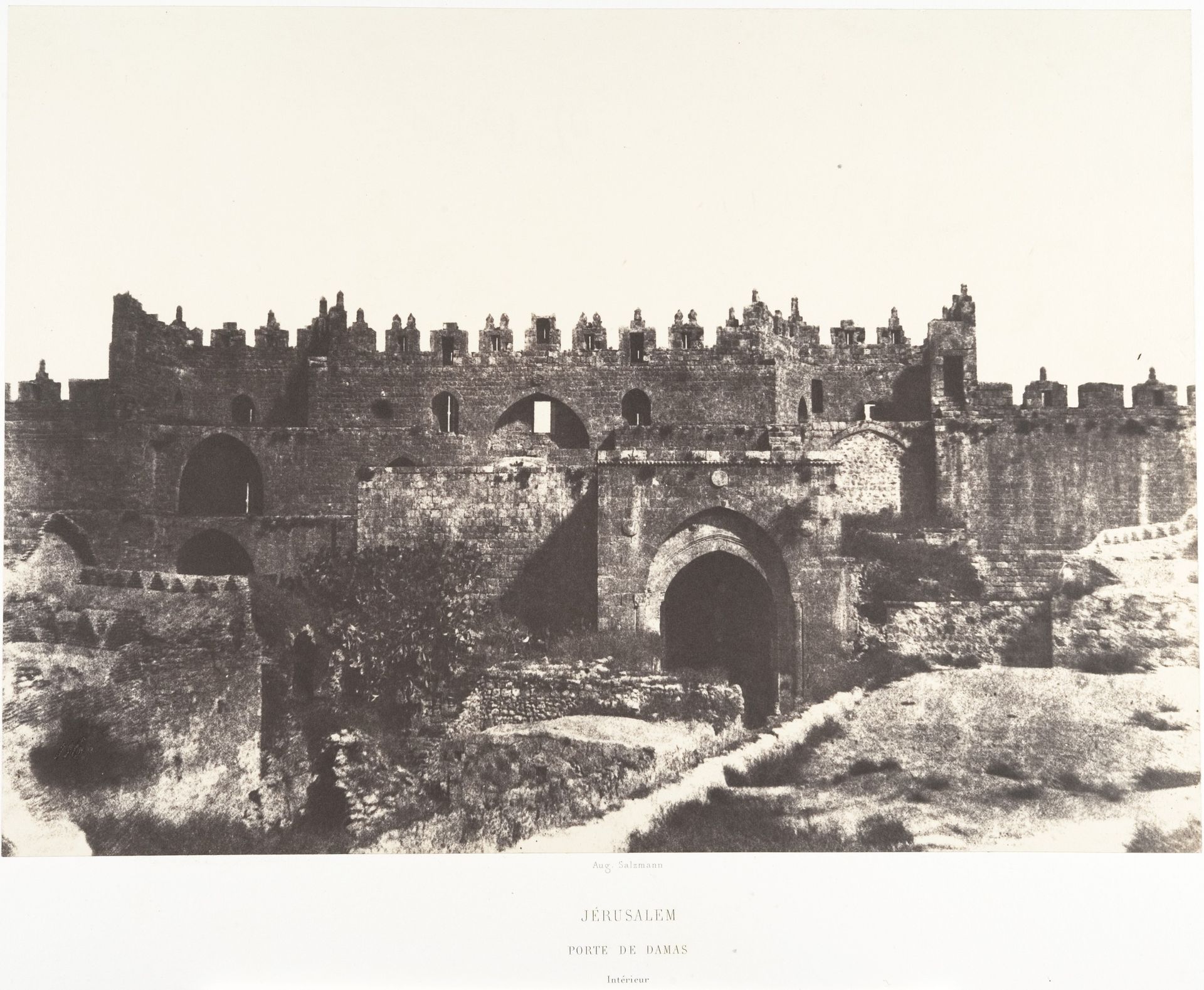 Jérusalem, Porte de Damas, Intérieur by Auguste Salzmann