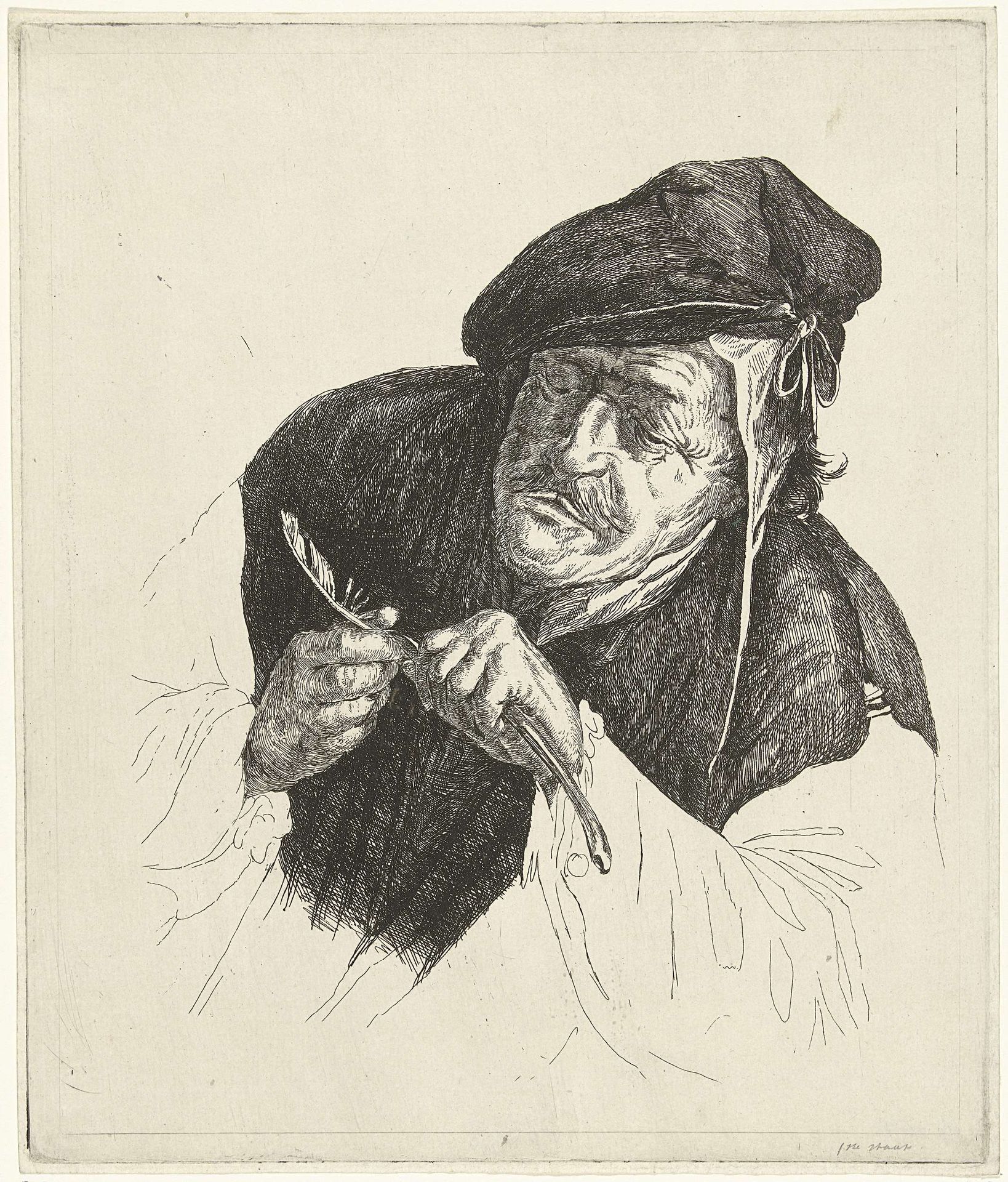 Man vermaakt zijn pen by Jabes Heenck